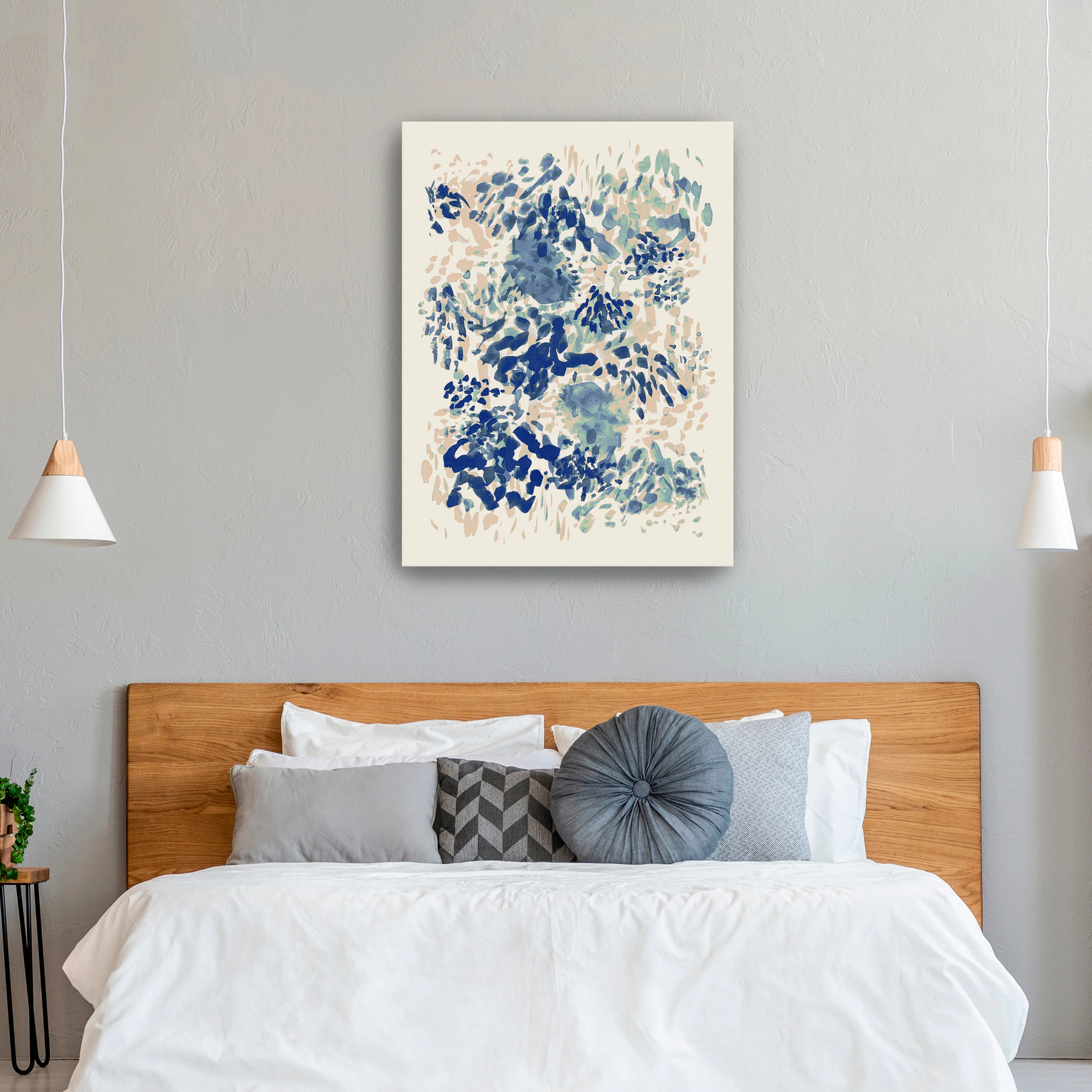 Blue Coral Garden Canvas Giclee - Image 11