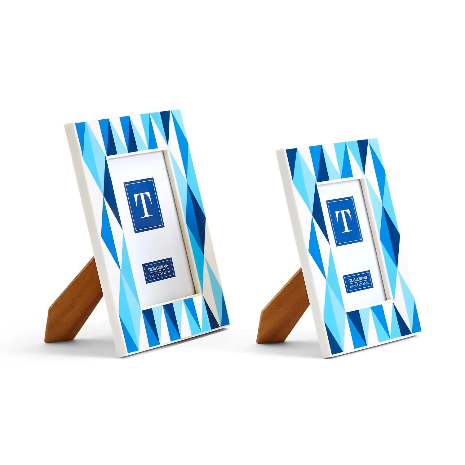 Blue Diamonds Inlay Photo Frame, Set of 2 - Image 3