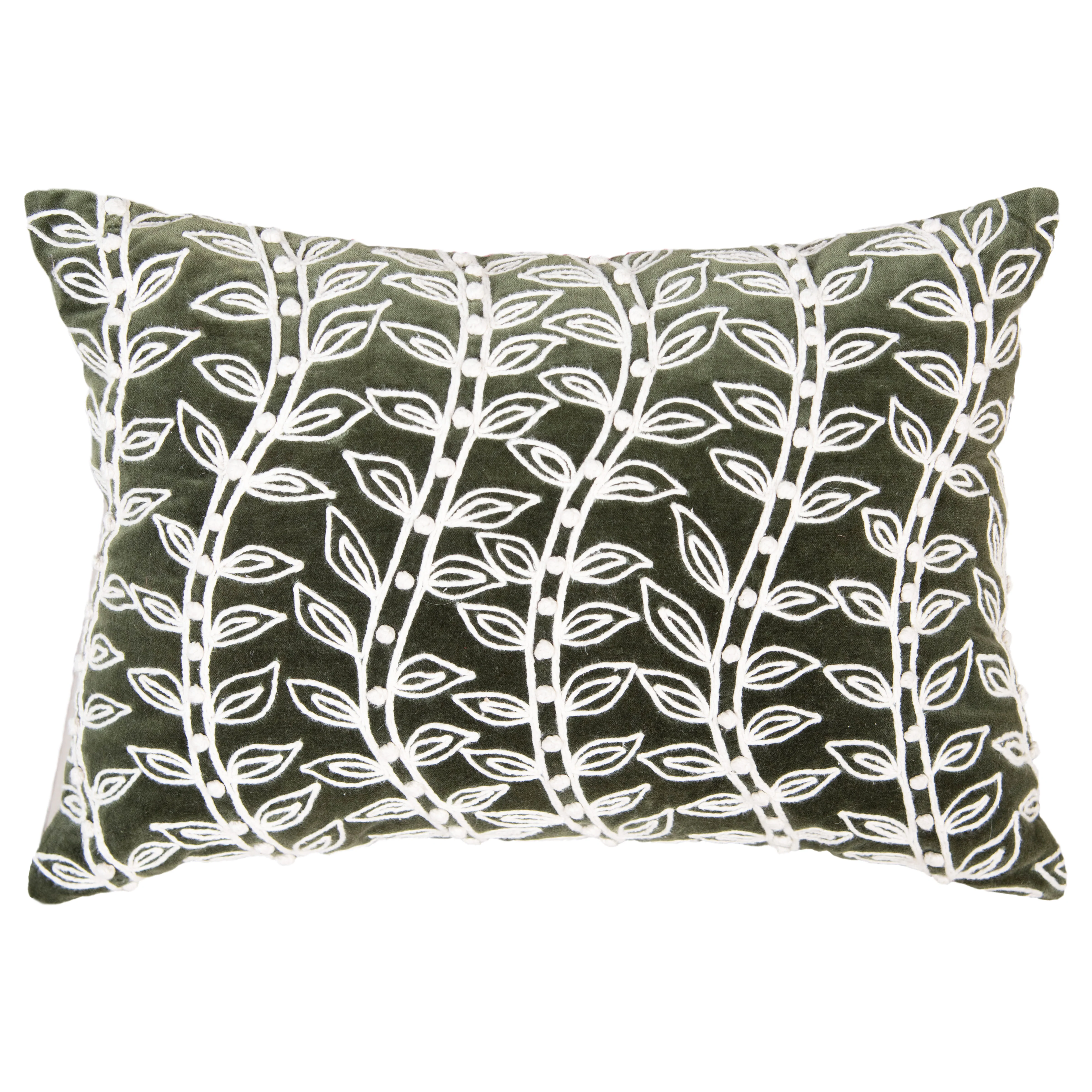 Blythe Embroidered Vine Lumbar Pillow - Image 13