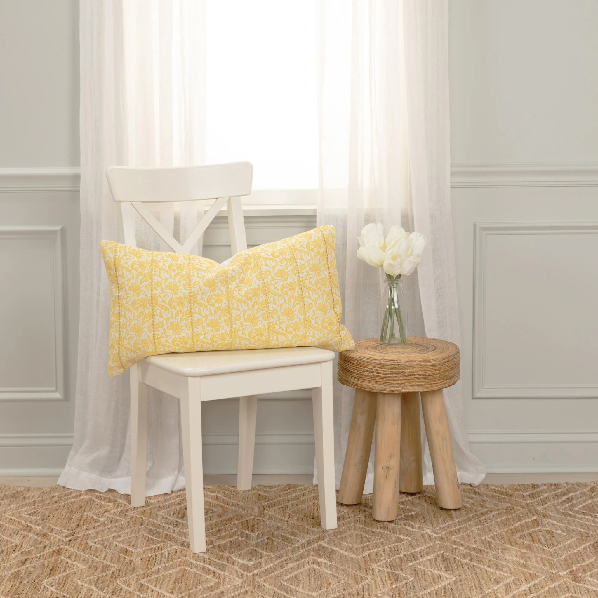 Botanical Pattern Lumbar Pillow - Image 14