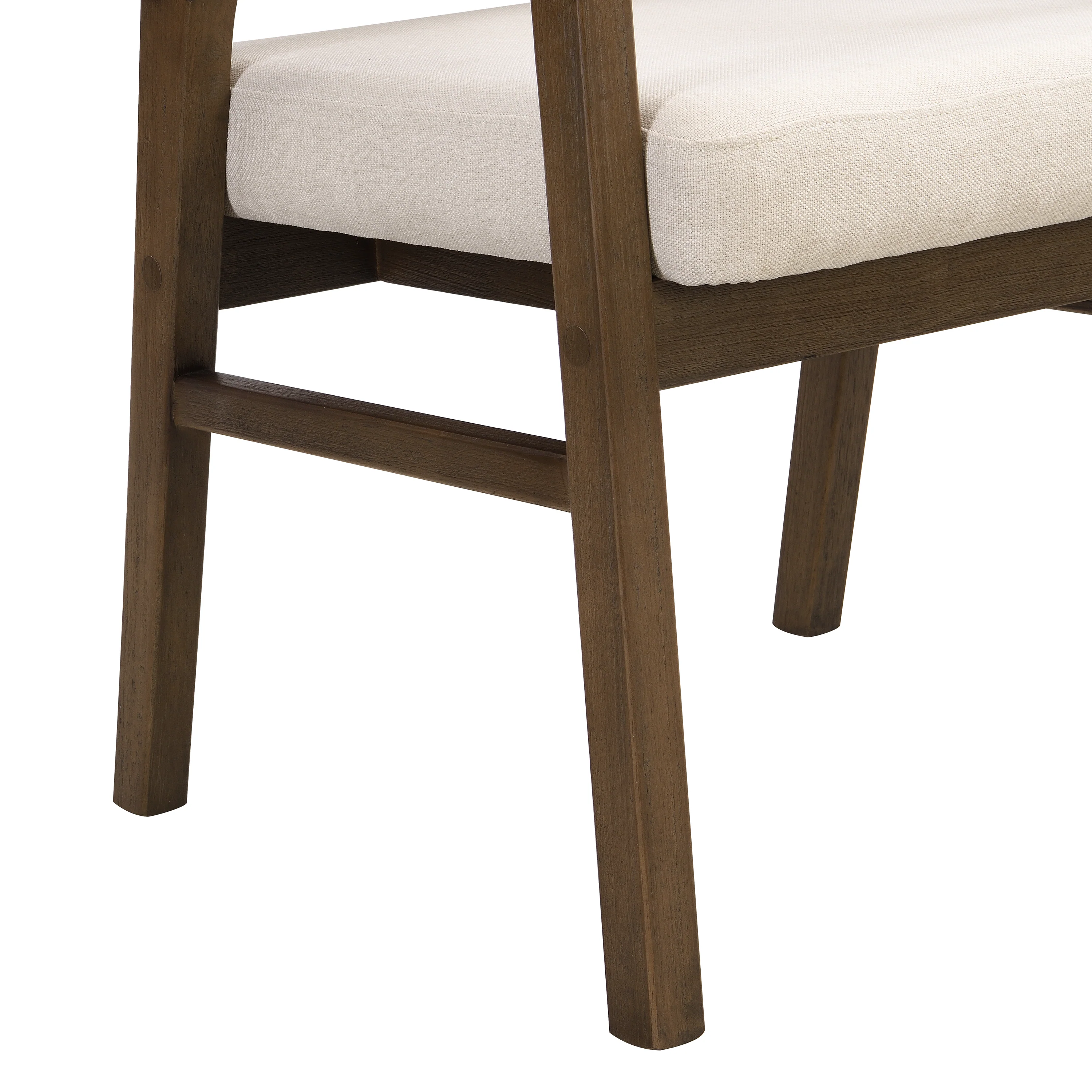 Briarwood 7-Piece Wood Upholstered Dining Set with Rattan Back Chairs - Image 6