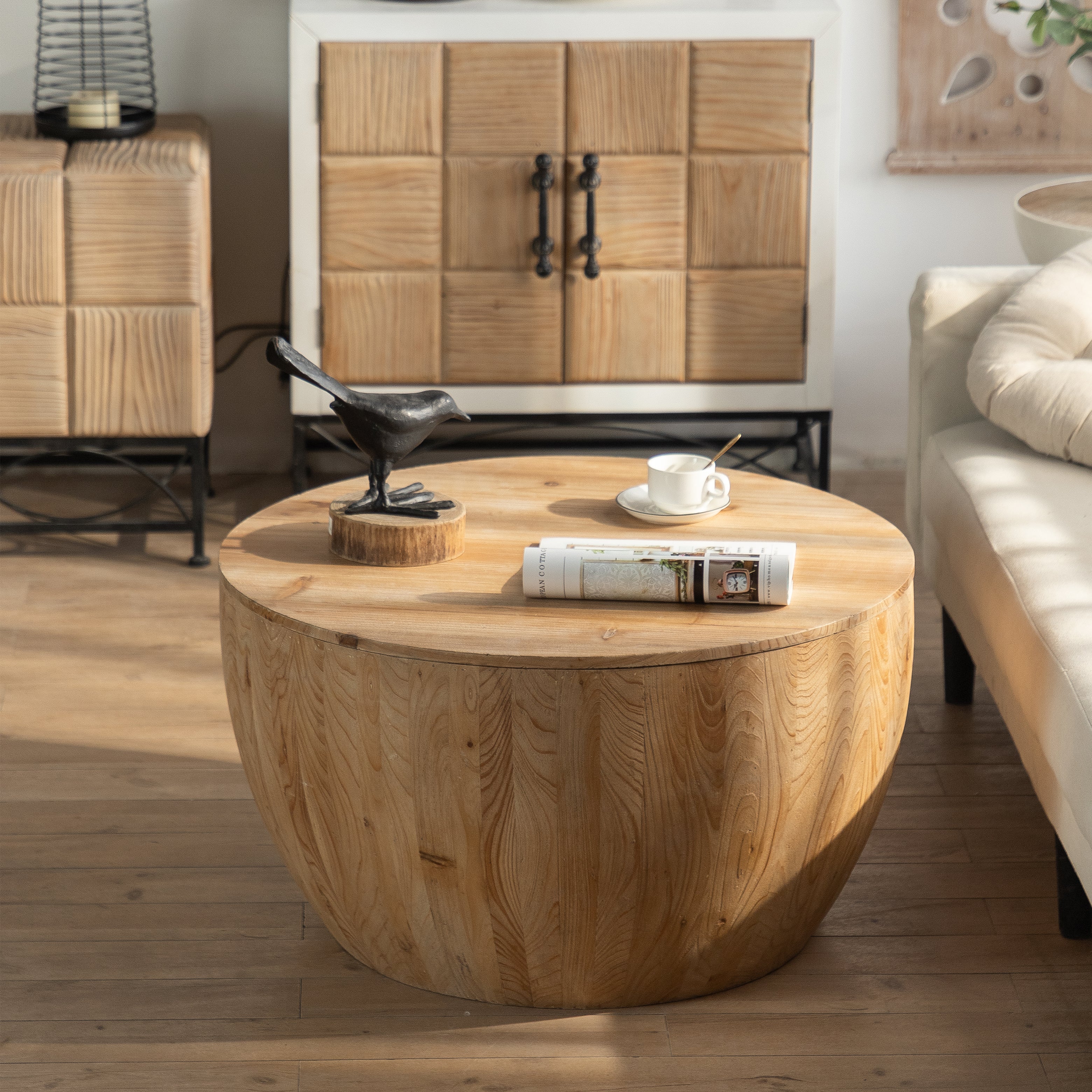 Bucket Shaped Drum Coffee Table - Image 3
