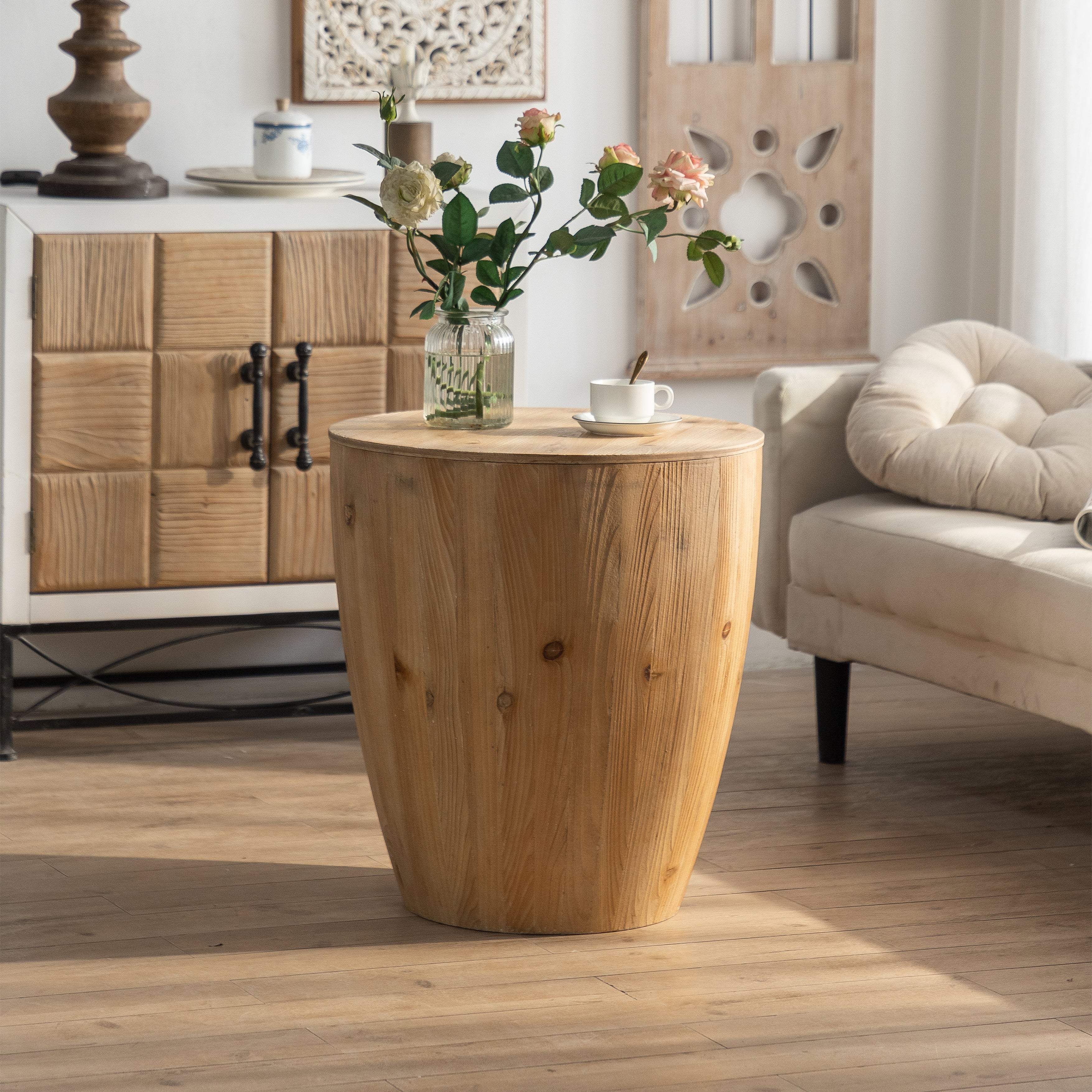 Bucket Shaped Drum Side Table - Image 6