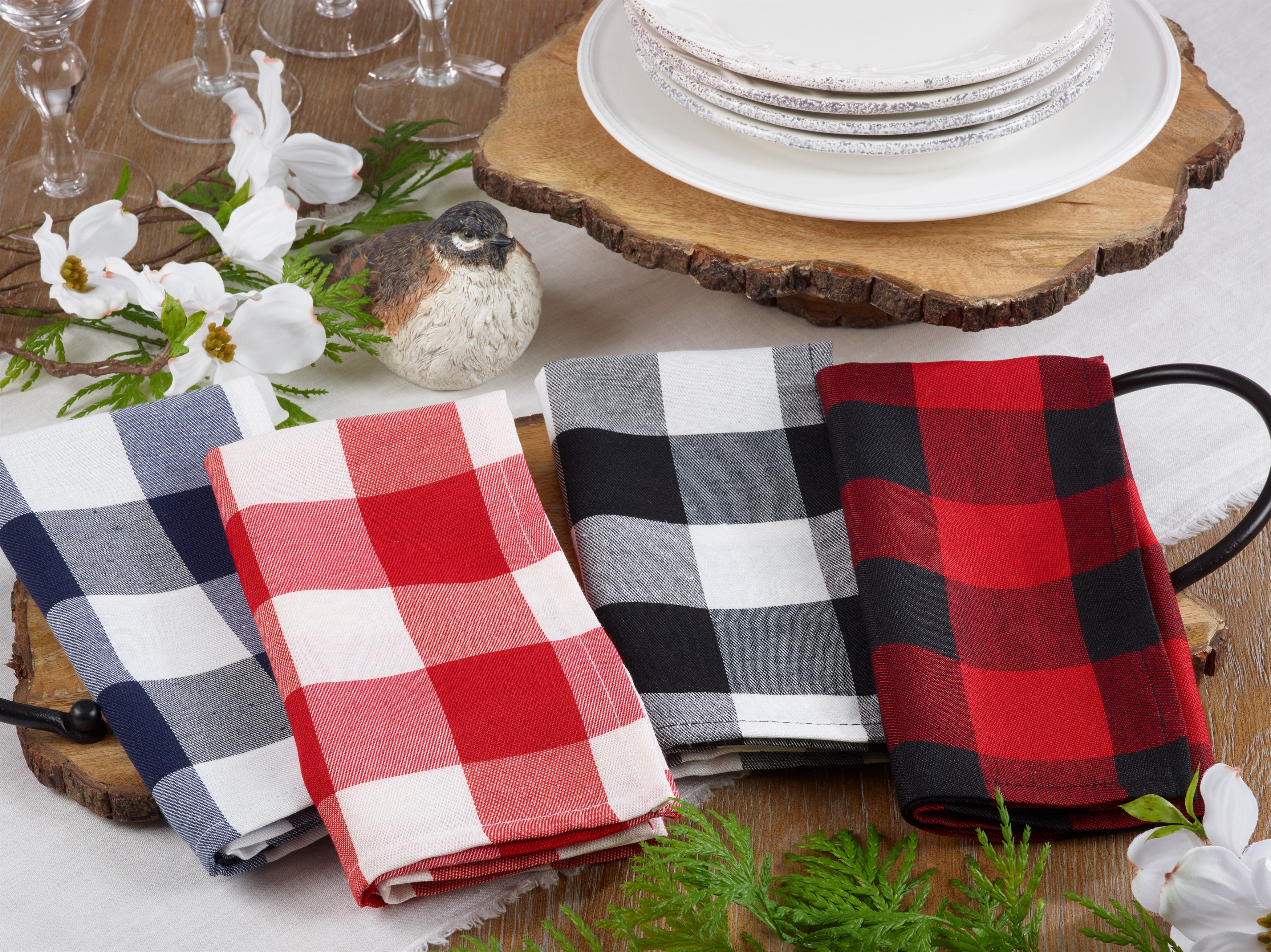 Buffalo Plaid Cotton Blend Table Napkin, Set of 4 - Image 2
