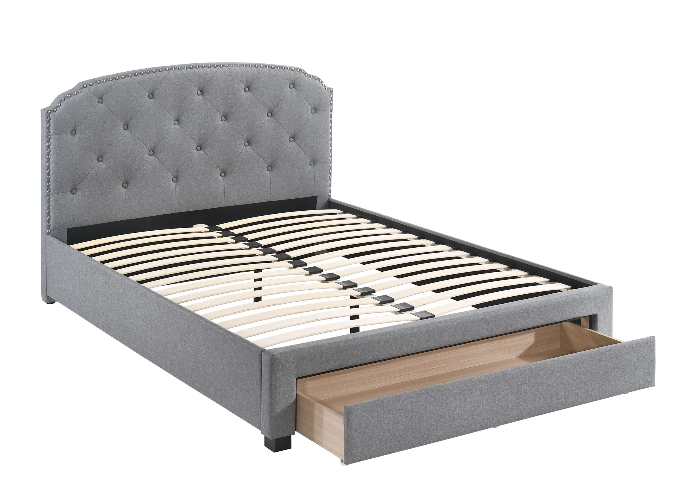Button Tufted Headboard Storage Bed - Image 2