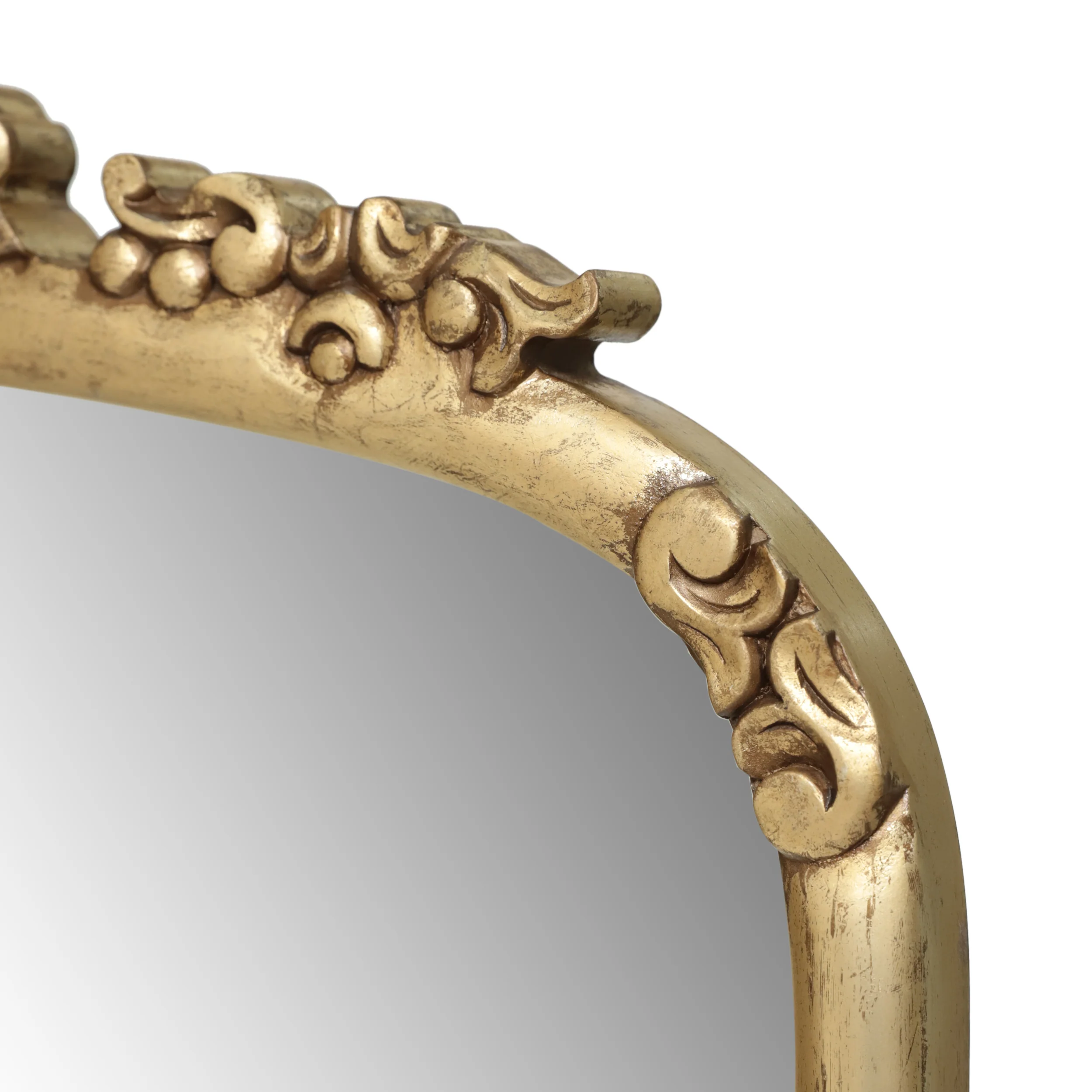 Traditional Handcrafted Gold Over Mantle Mirror - Image 10