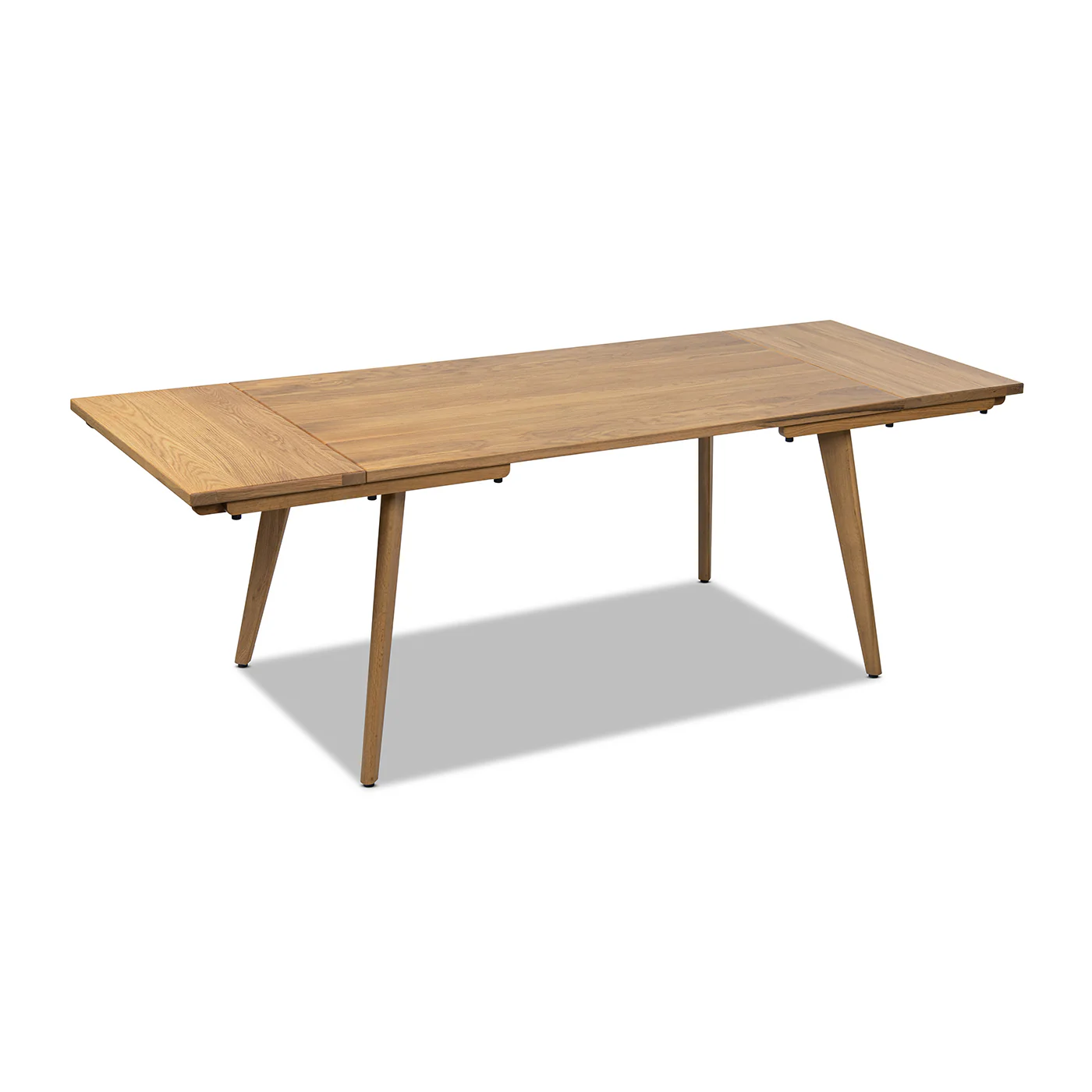 Capri 59-90.5" Solid Oak Wood 4-6 Seat Extendable Leaf Dining Table - Image 19