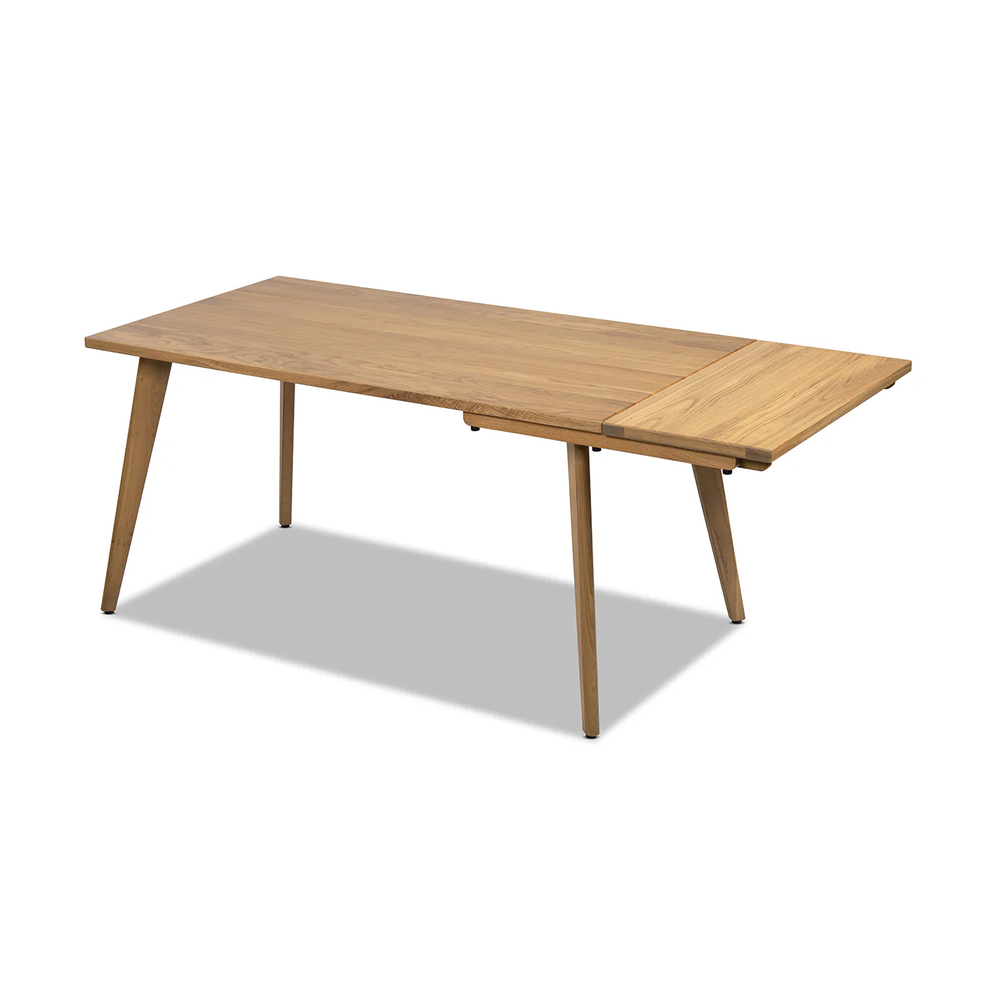 Capri 59-90.5" Solid Oak Wood 4-6 Seat Extendable Leaf Dining Table - Image 20