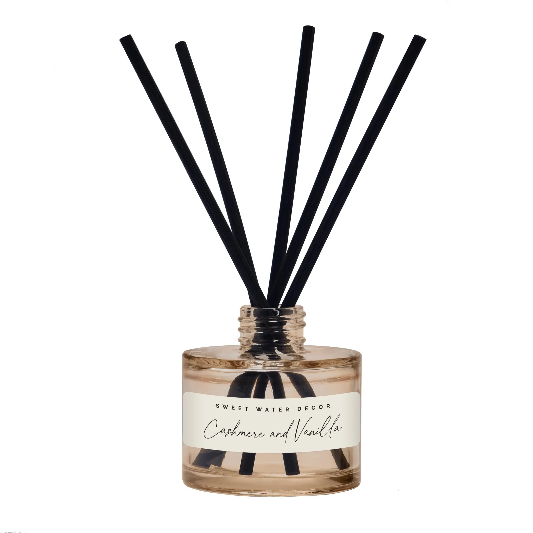 Cashmere and Vanilla Tinted Glass Jar Reed Diffuser - Image 9