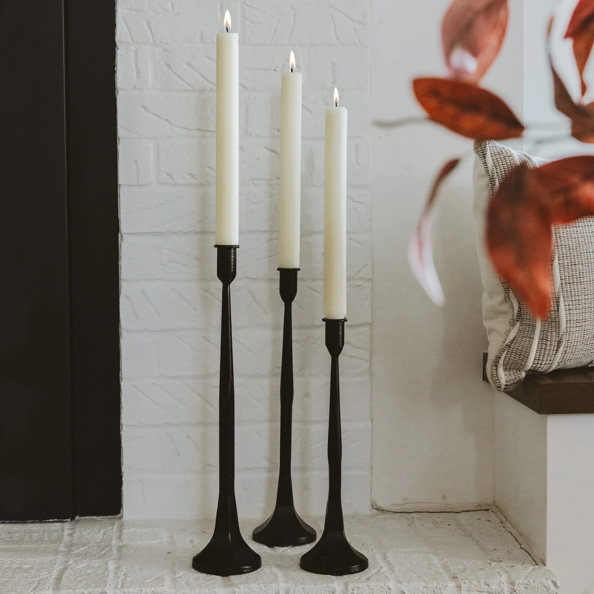 Cast Iron Taper Candle Holders - Image 2