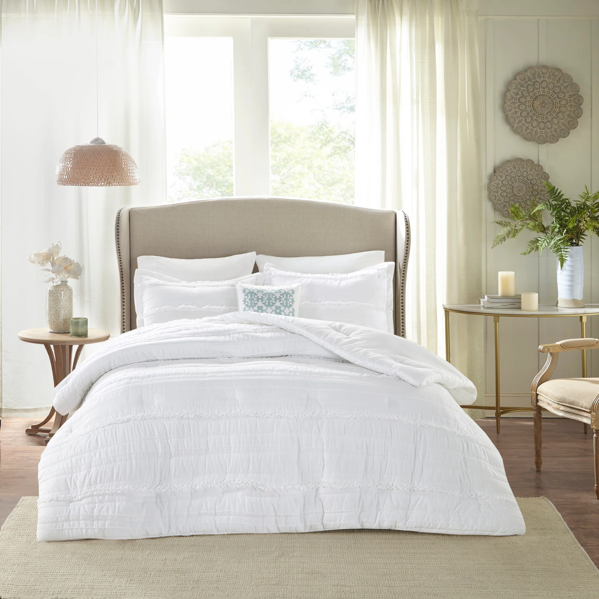 Celeste 5-Piece Microfiber Ruffled Comforter Set - Image 16