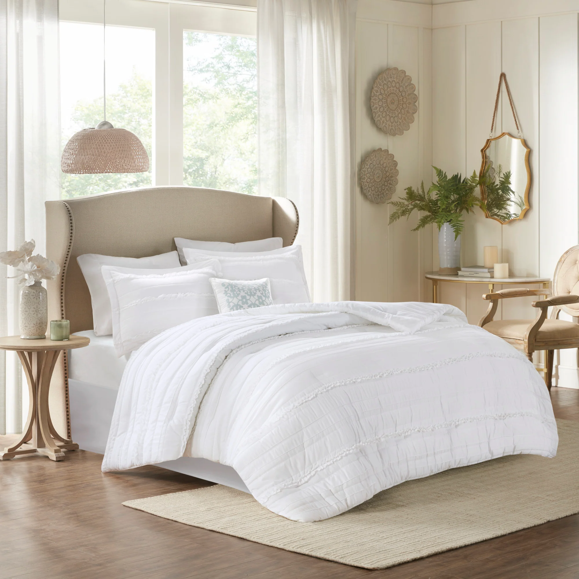 Celeste 5-Piece Microfiber Ruffled Comforter Set - Image 40