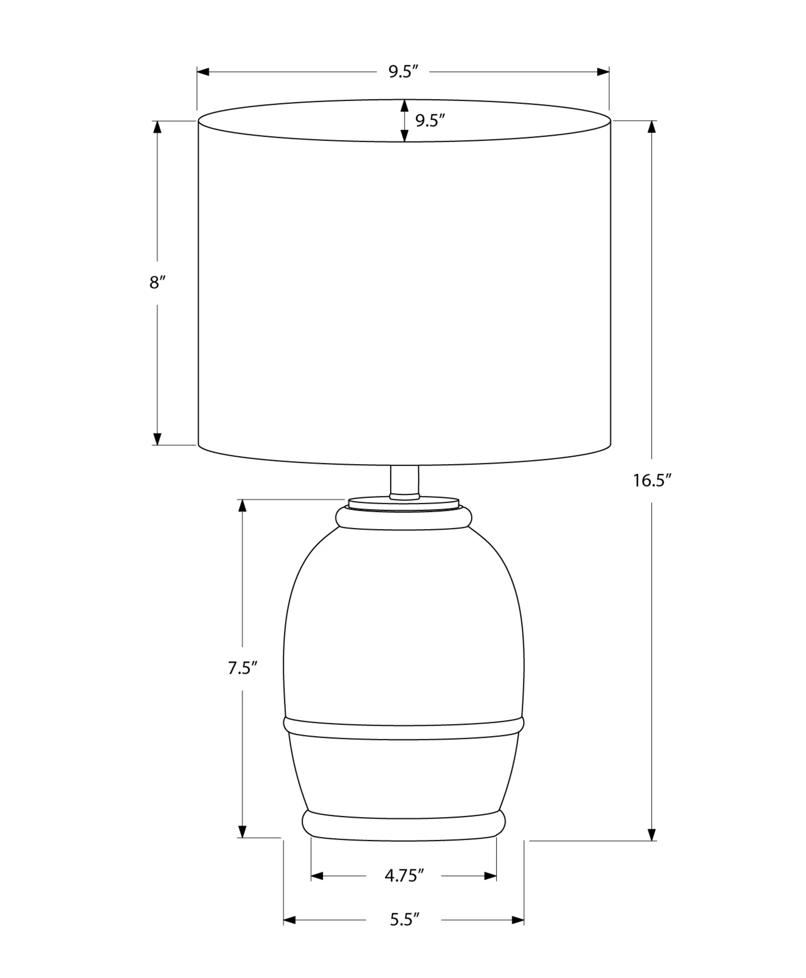 Brookhaven Resin Table Lamp - Image 4