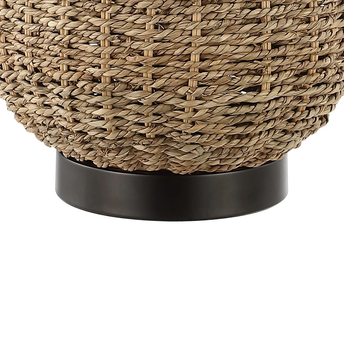 Chakrii Rustic Bohemian Iron/Rattan LED Table Lamp with Pull-Chain - Image 24