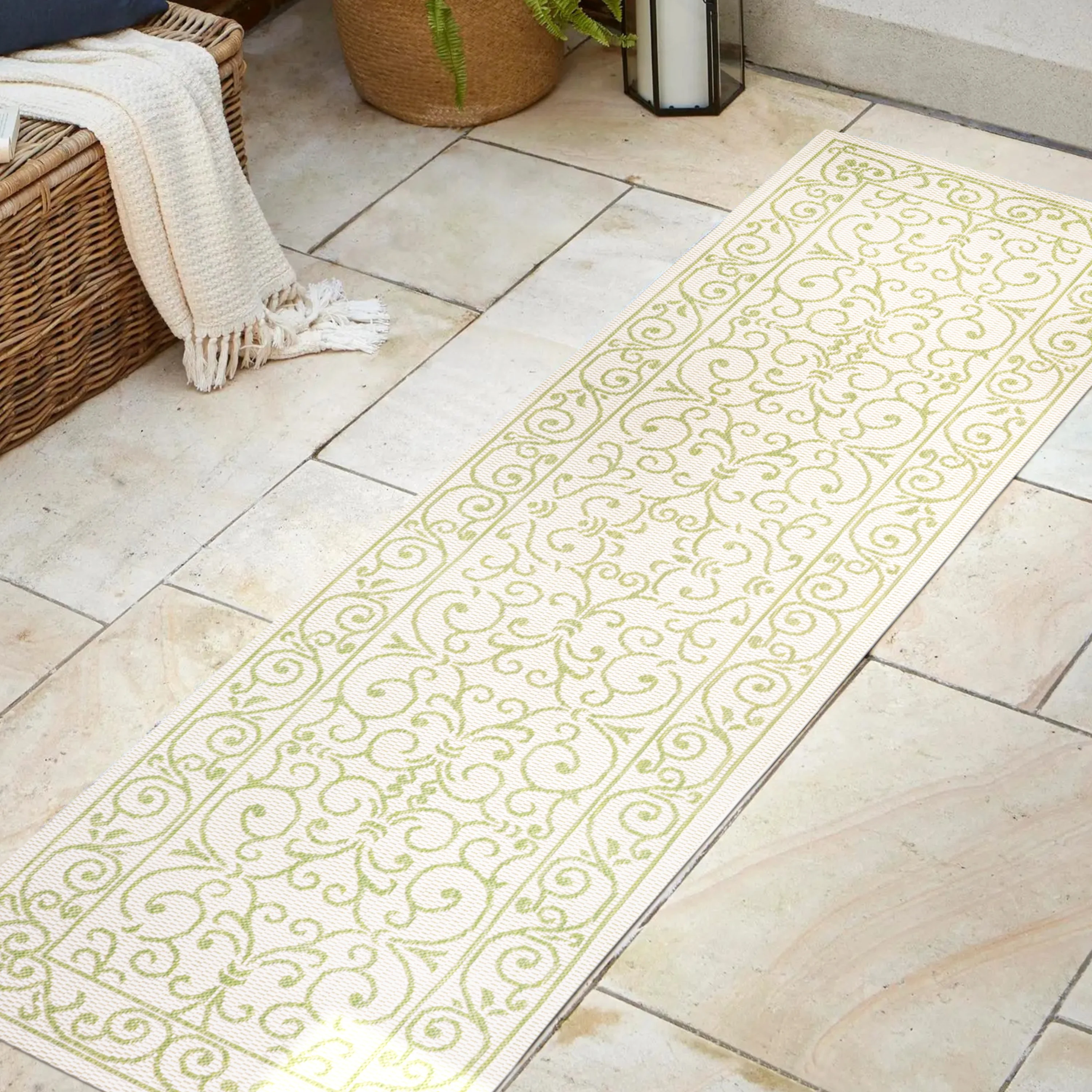 Charleston Vintage Filigree Textured Weave Indoor/Outdoor Area Rug - Image 45