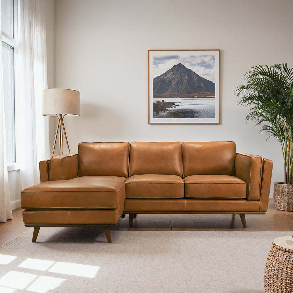 Chase Genuine Leather Sectional Left Facing - Image 5
