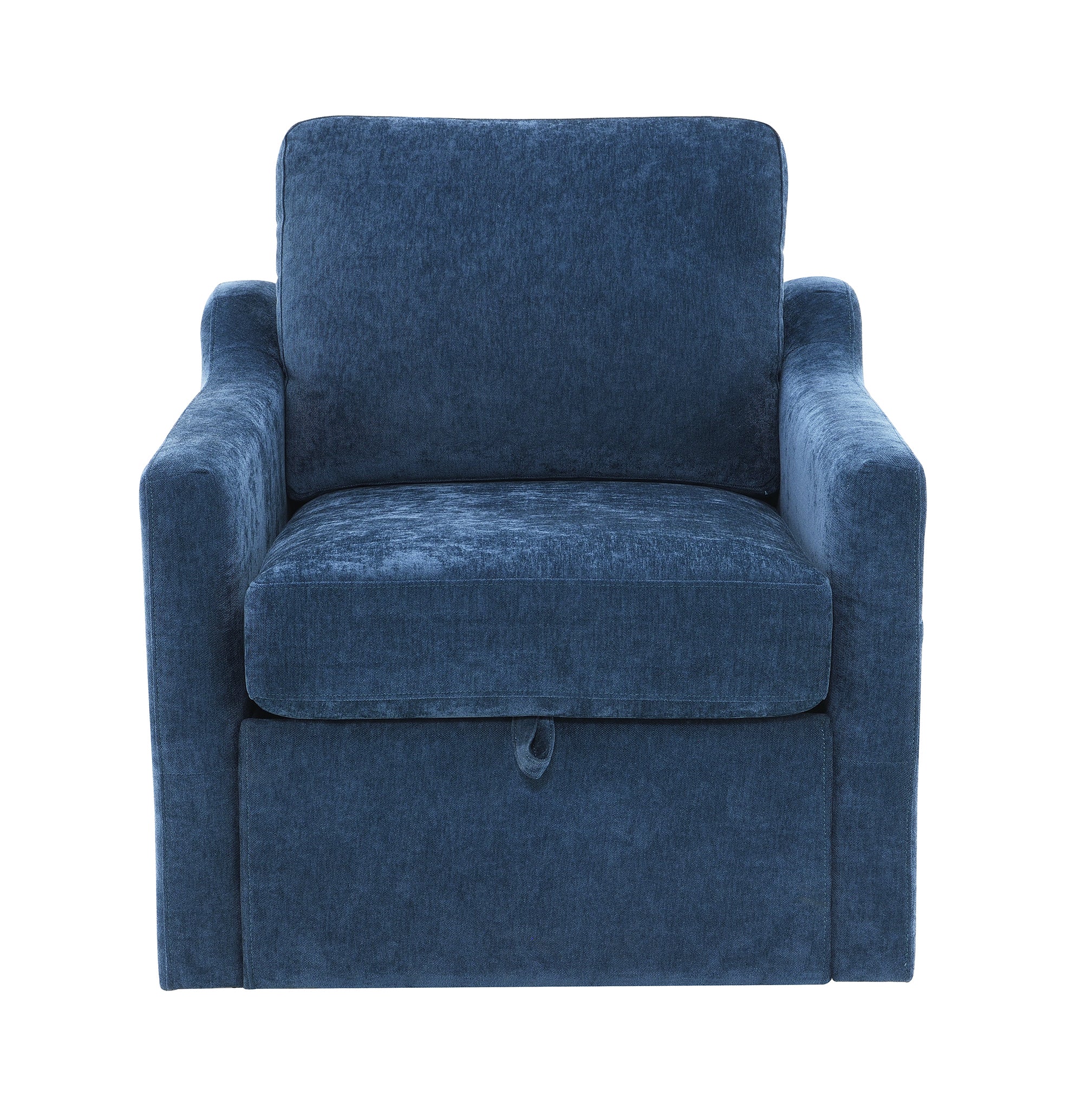 Chenille Swivel Arm Accent Chair With Charging Port and Pocket - Image 20