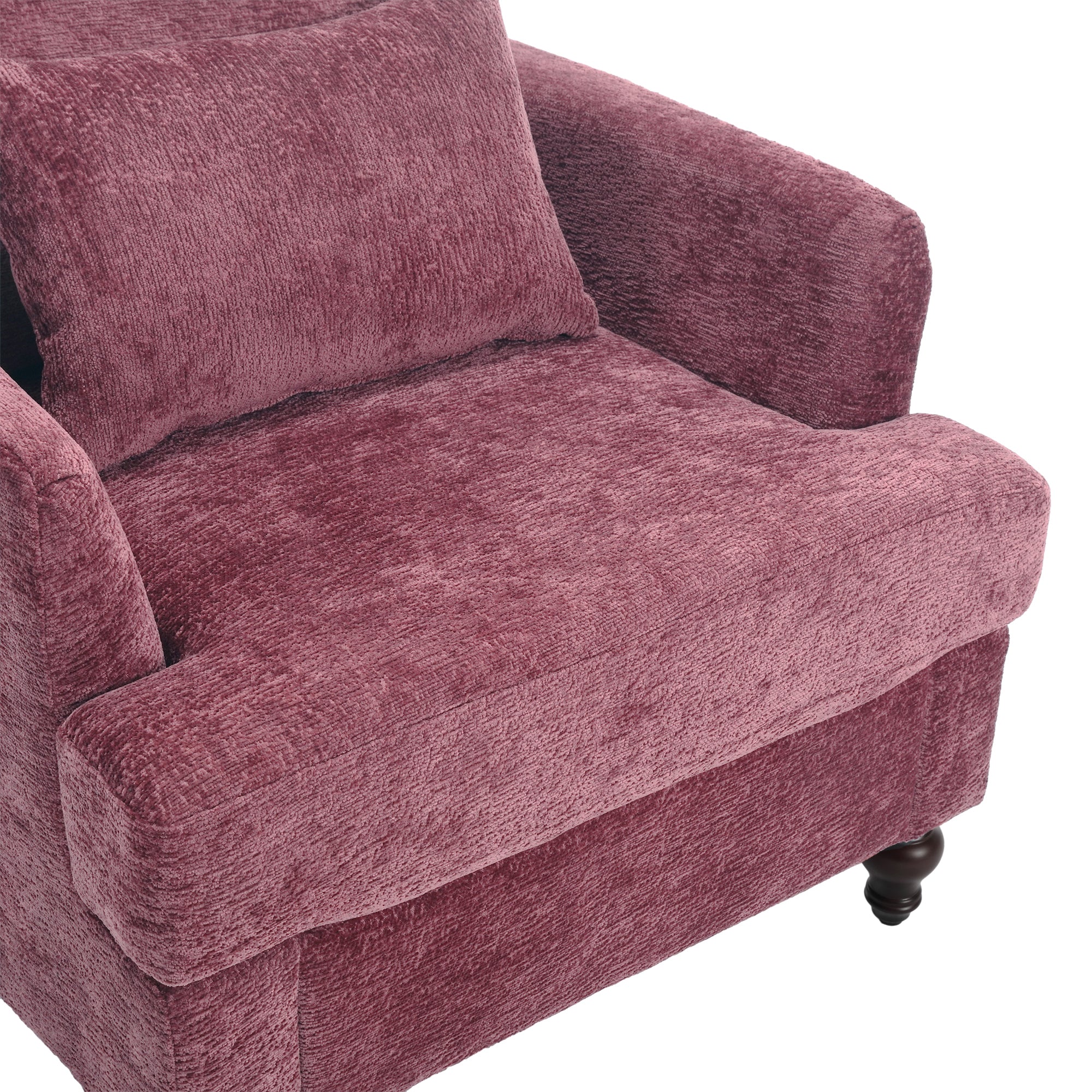 Chenille Tufted Upholstered Club Accent Chair - Image 46