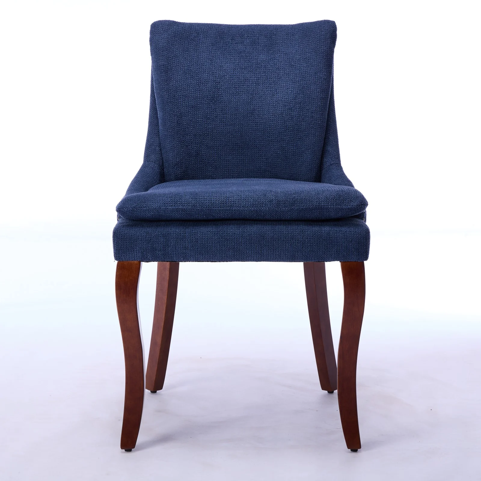 ChenilleUpholstered Dining Chairs with Curved Solid Wood Legs, Set of 2 - Image 52