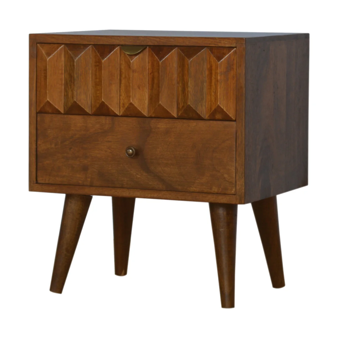 Chestnut Prism Bedside Nightstand - Image 4