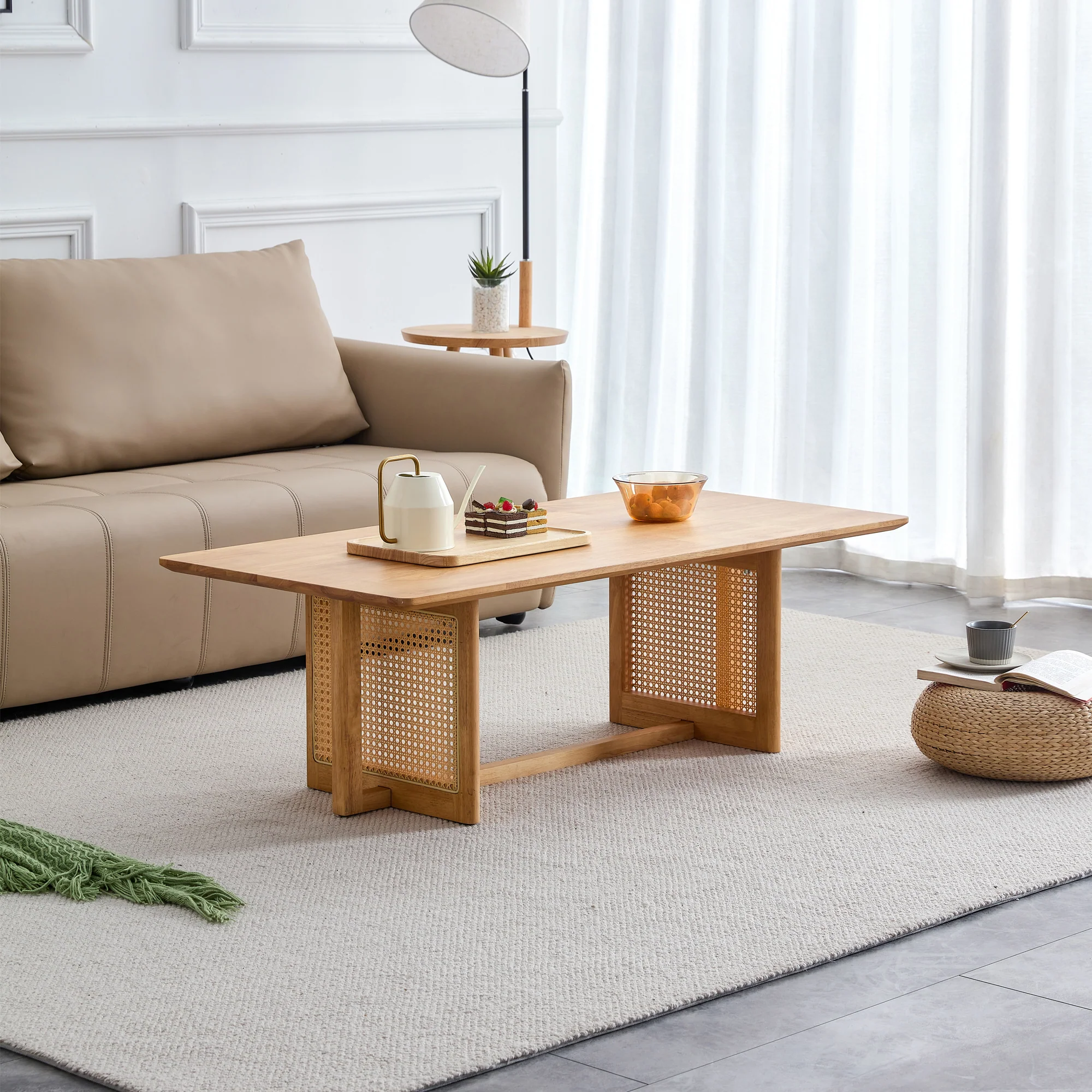 Rattan Solid Wood Coffee Table