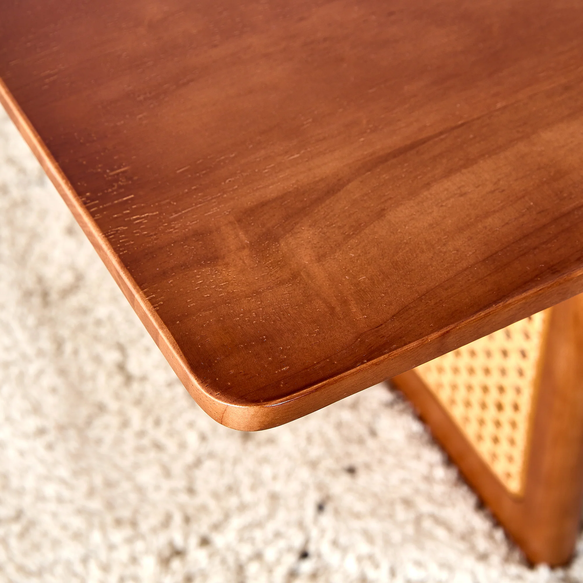 Rattan Solid Wood Coffee Table - Image 27