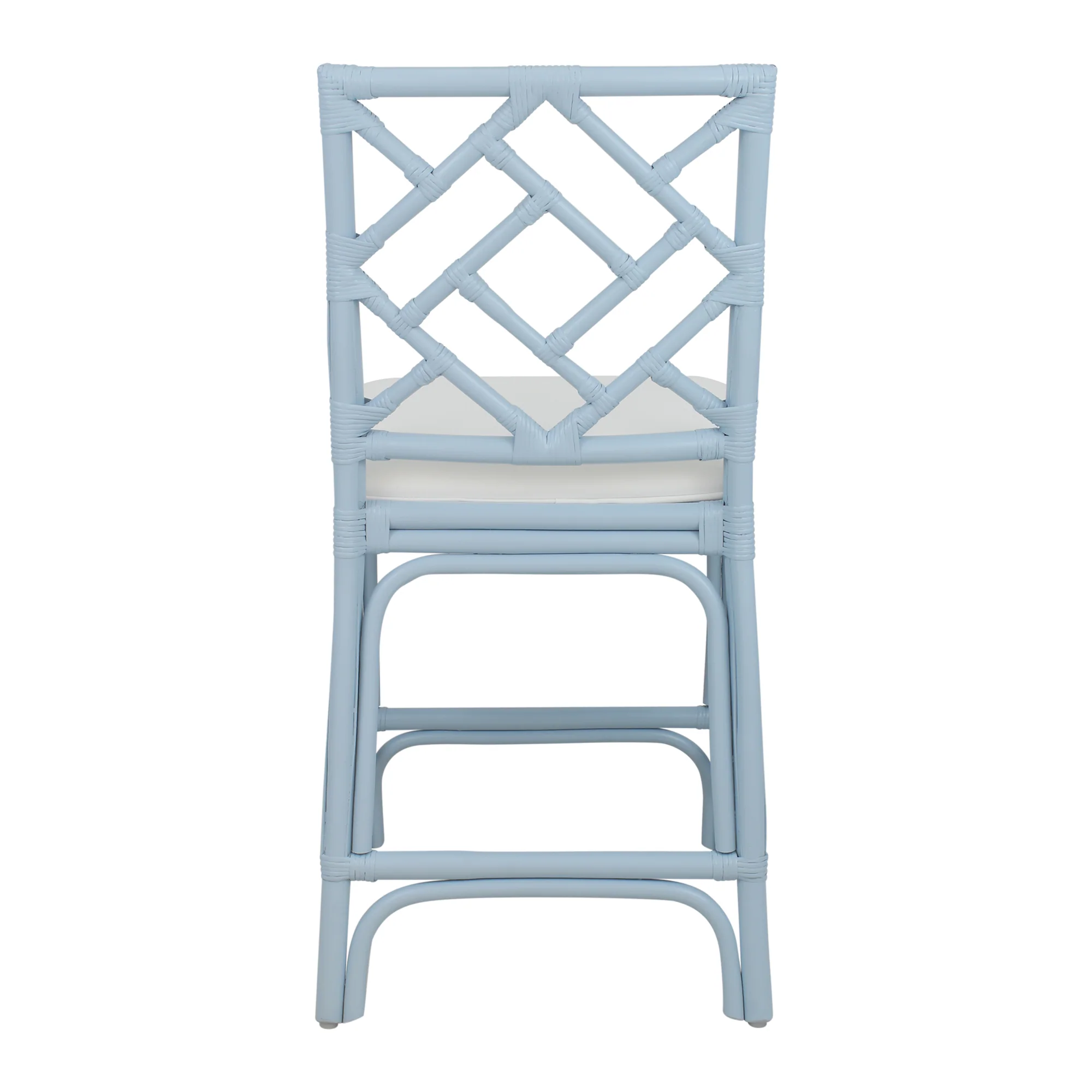 Chippendale Rattan Counter Stool Blue - Image 6