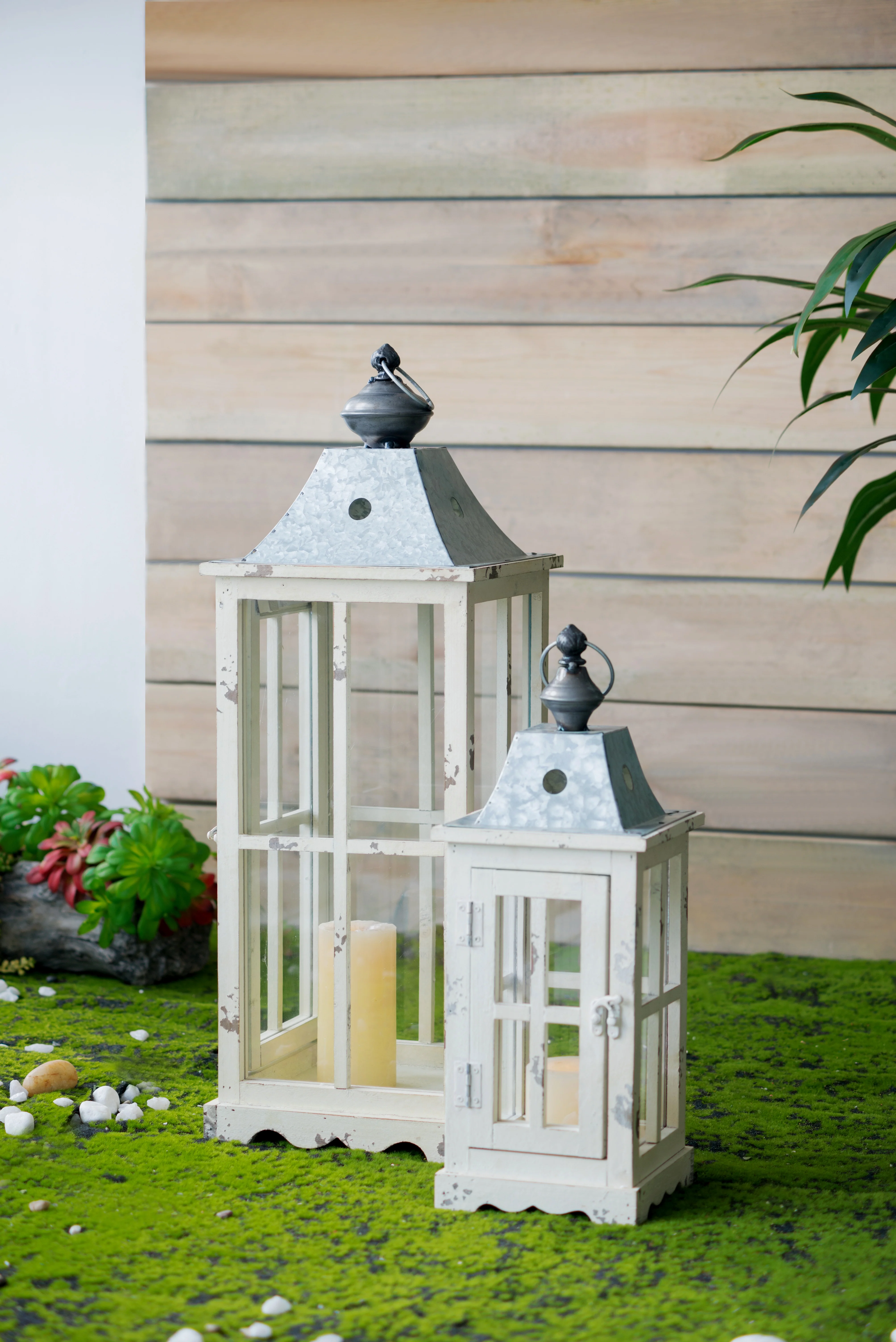 Classic White Lantern, Set of 2 - Image 7