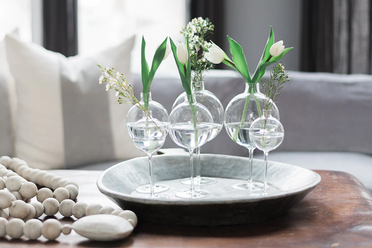 Clear Wine Glass Vase - Image 16