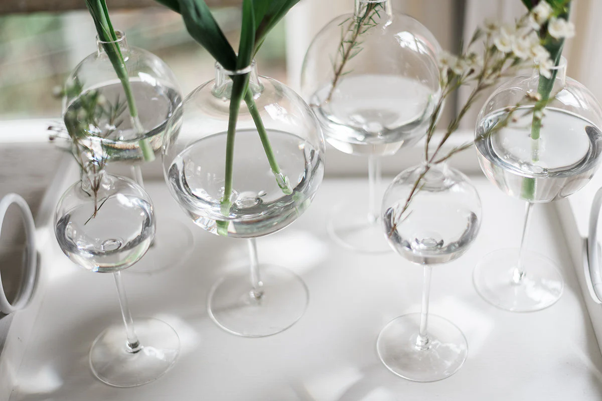 Clear Wine Glass Vase - Image 17