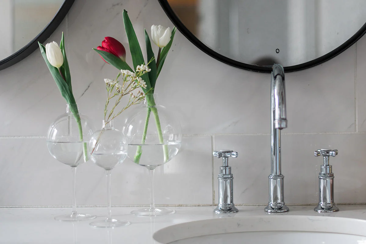 Clear Wine Glass Vase - Image 18