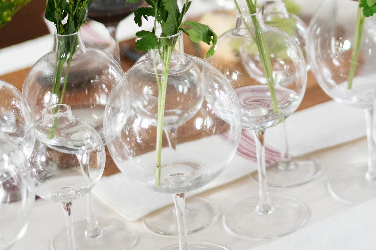 Clear Wine Glass Vase - Image 19