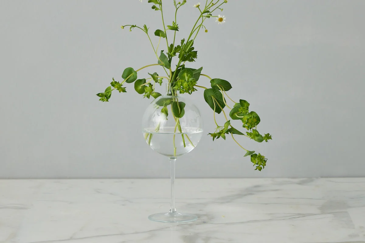 Clear Wine Glass Vase - Image 2
