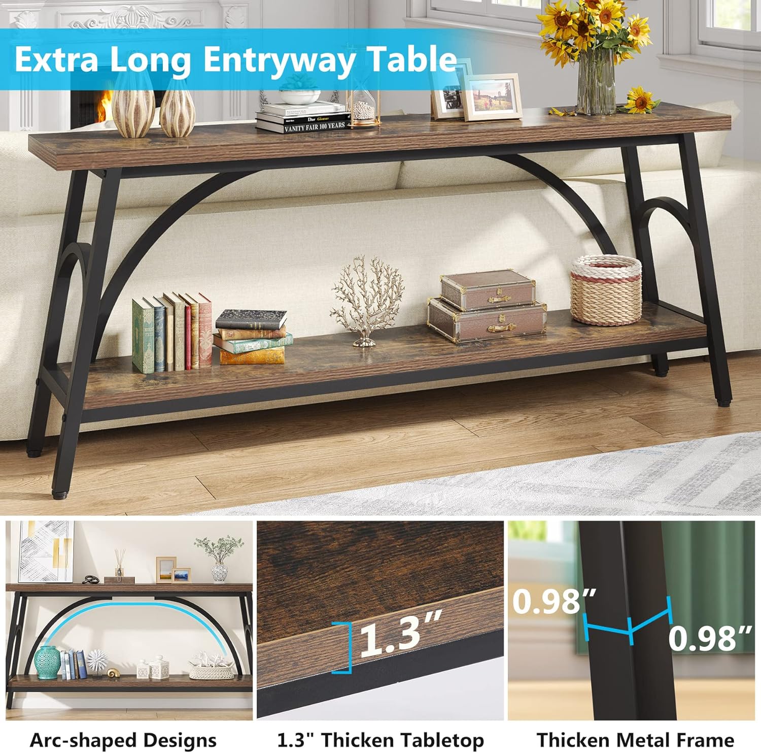 Cloverton 2-Tier Console Table - Image 15