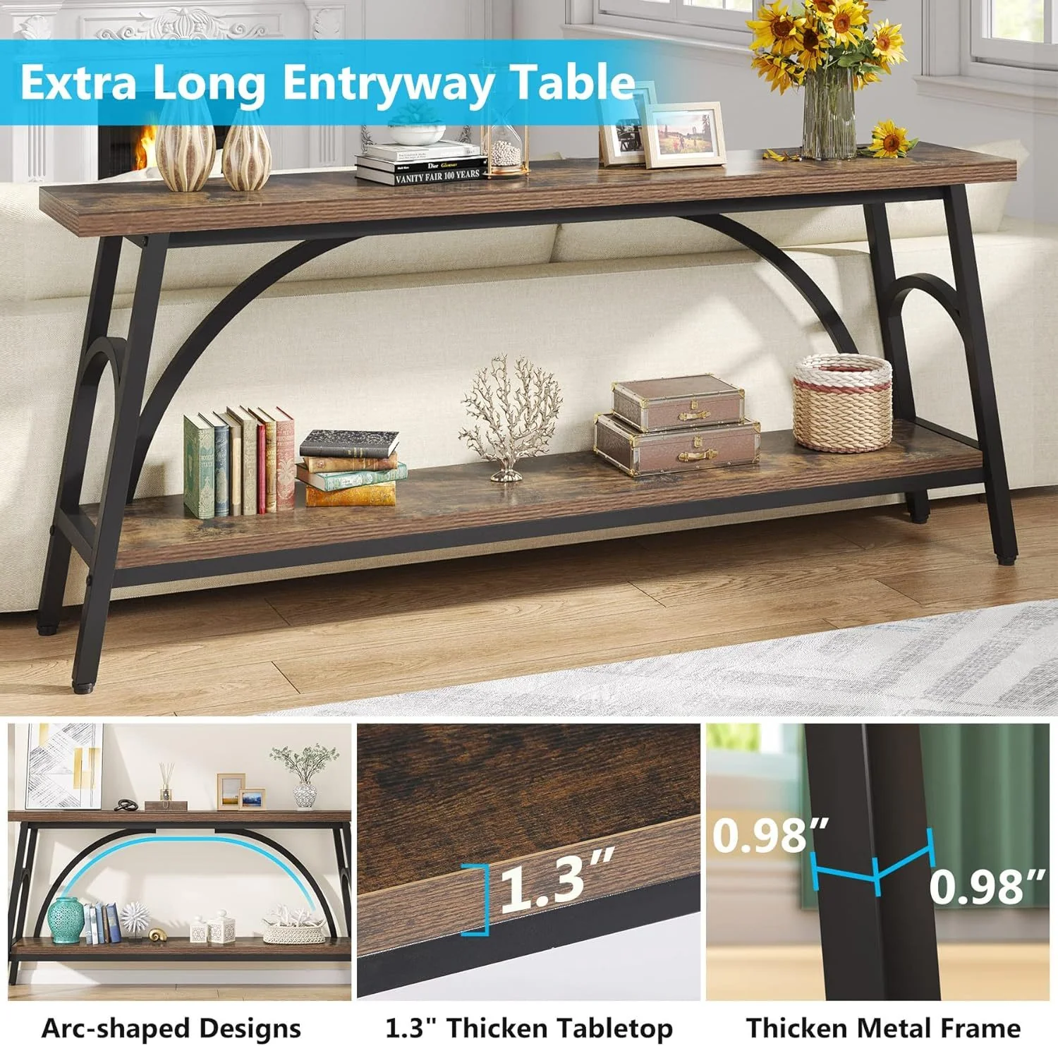 Cloverton 2-Tier Console Table - Image 7