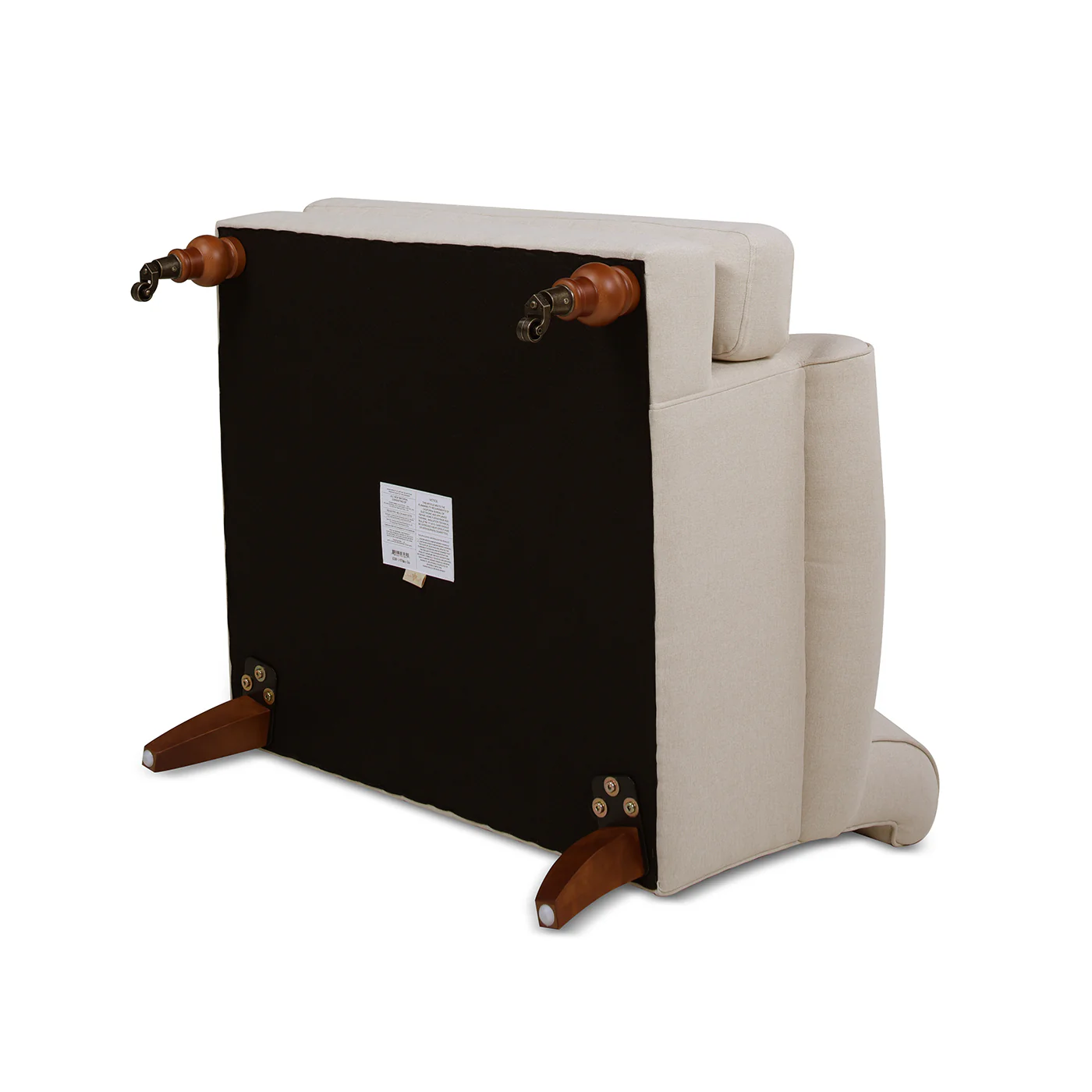 Cobaltex Upholstered Arm Chair with Metal Casters and Rolled Arms - Image 18