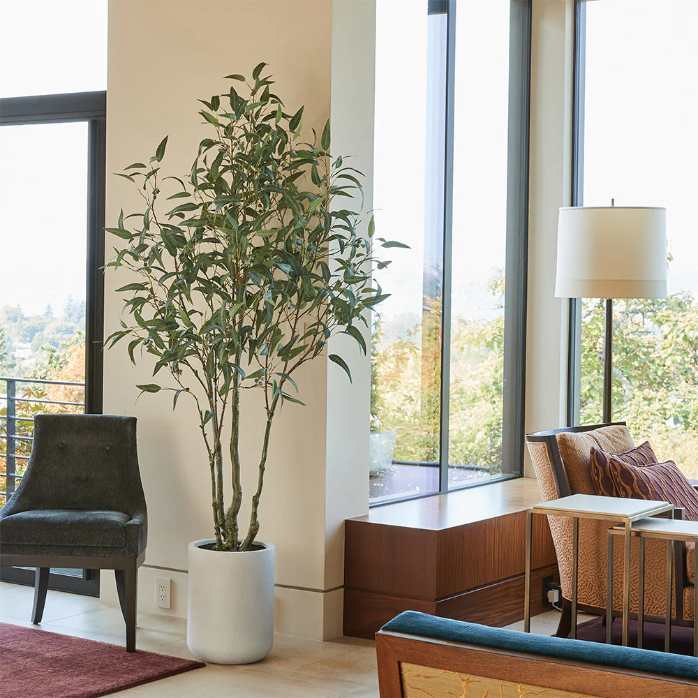Faux Willow Eucalyptus Tree, 7 ft - Image 6