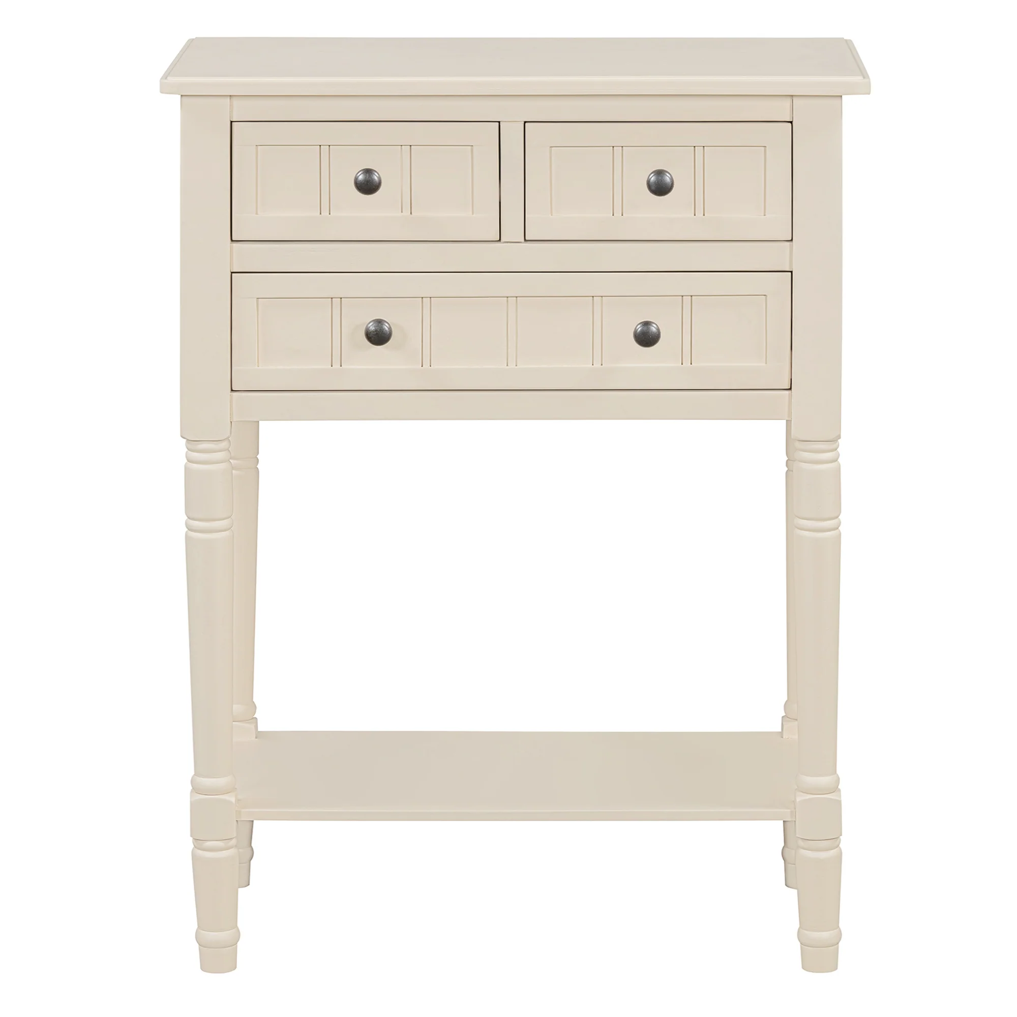 Conquest Narrow Console Table with 3 Drawers and Bottom Shelf - Image 2
