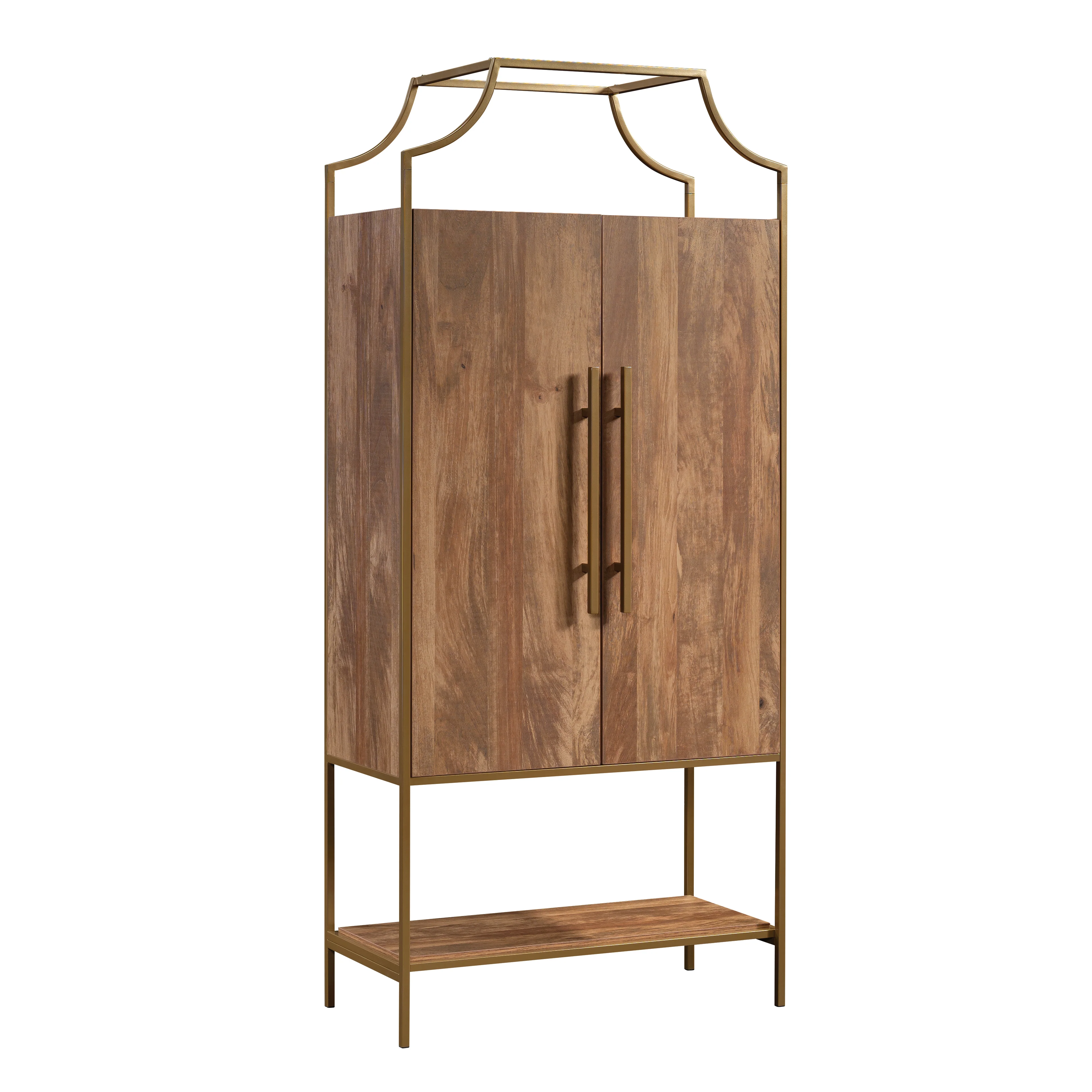Contemporary Storage Cabinet with Gold Metal Frame - Image 11