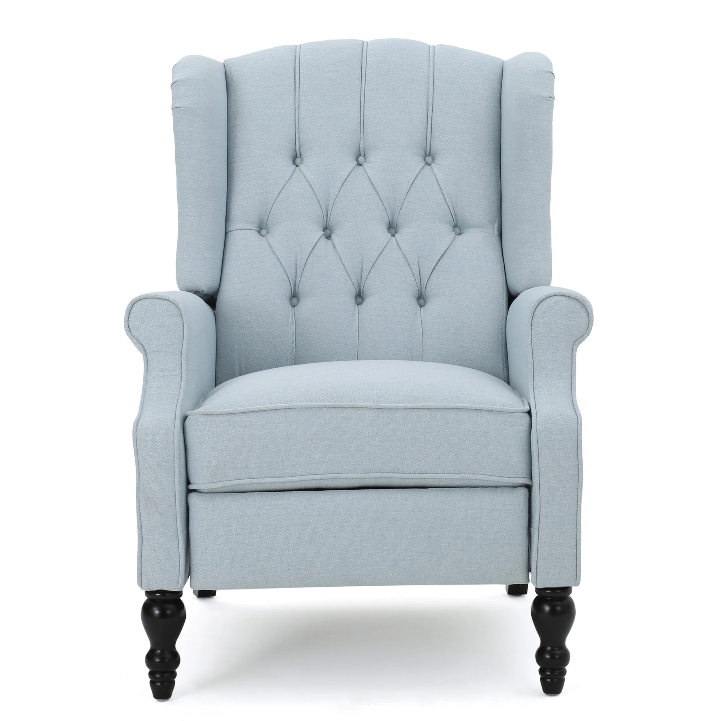 Contemporary Tufted Fabric Arm Chair Recliner with Wingback Design - Image 21
