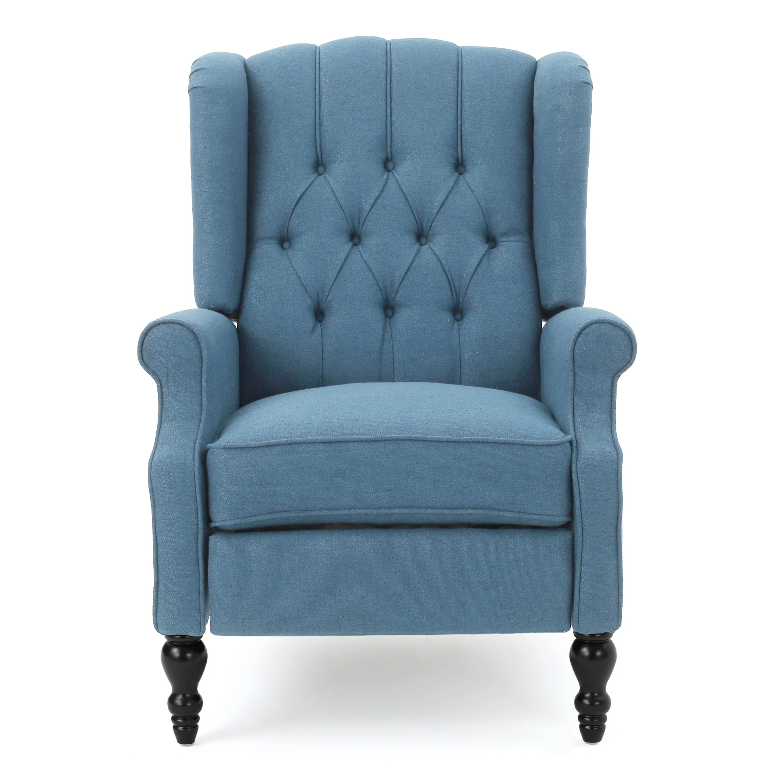 Contemporary Tufted Fabric Arm Chair Recliner with Wingback Design - Image 4