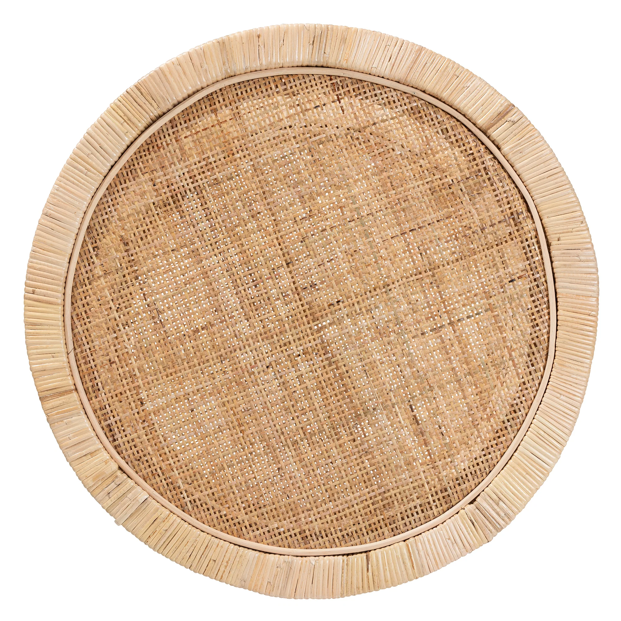 Cora Round Two Tier Rattan Side Table - Image 4