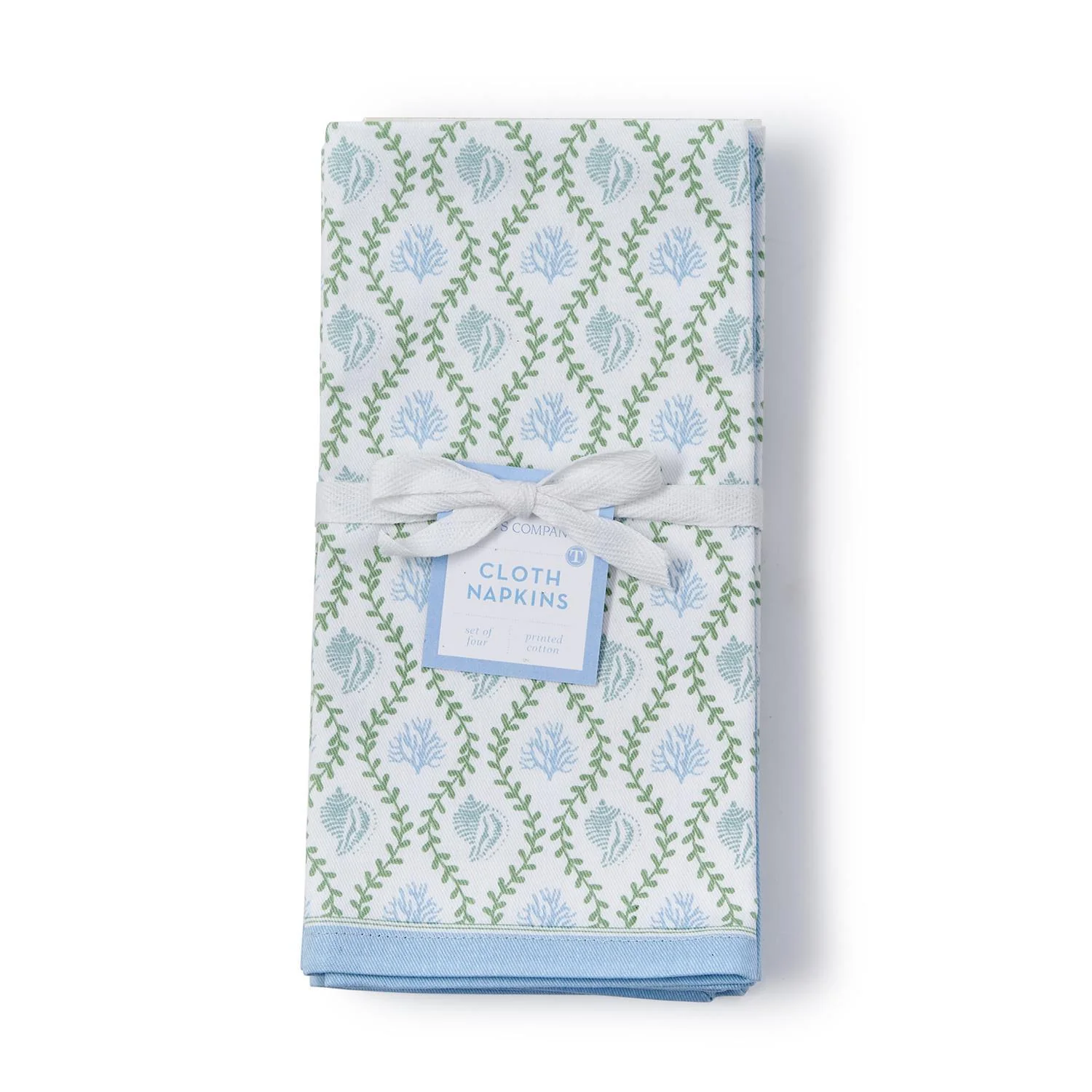 Coral Reef Block Print Cloth Napkins, Set of 4 - Image 6