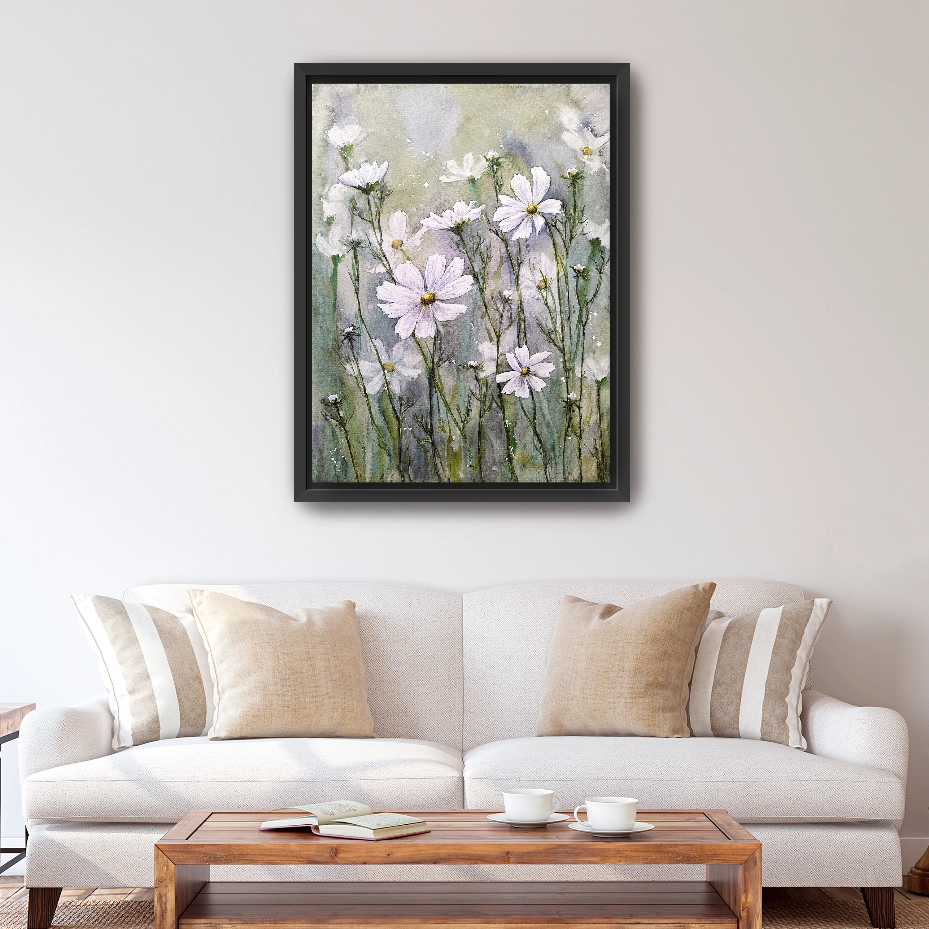 Cosmos Flowers IX Canvas Giclee - Image 5