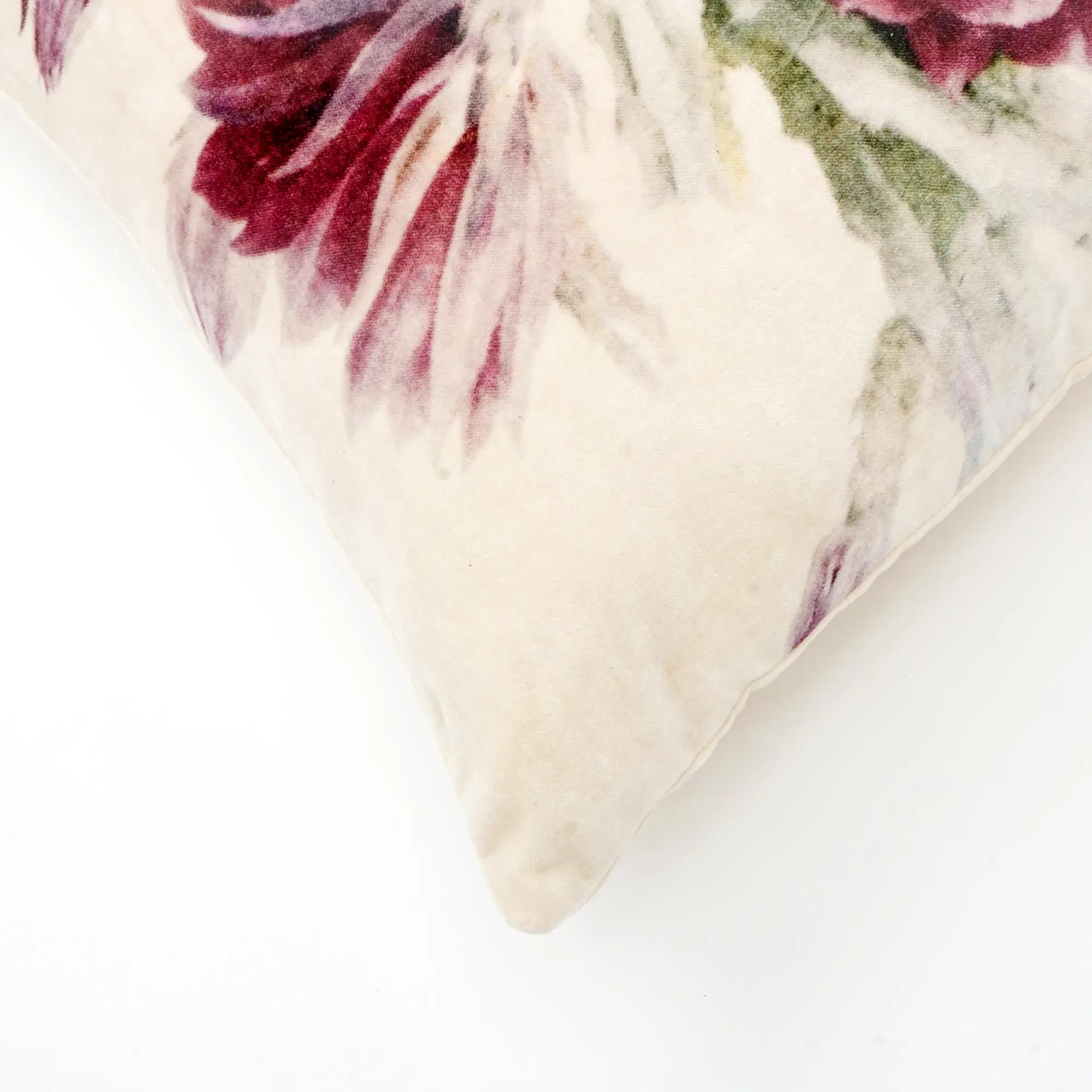 Cotton Velvet Flower Printed Pillow - Image 3