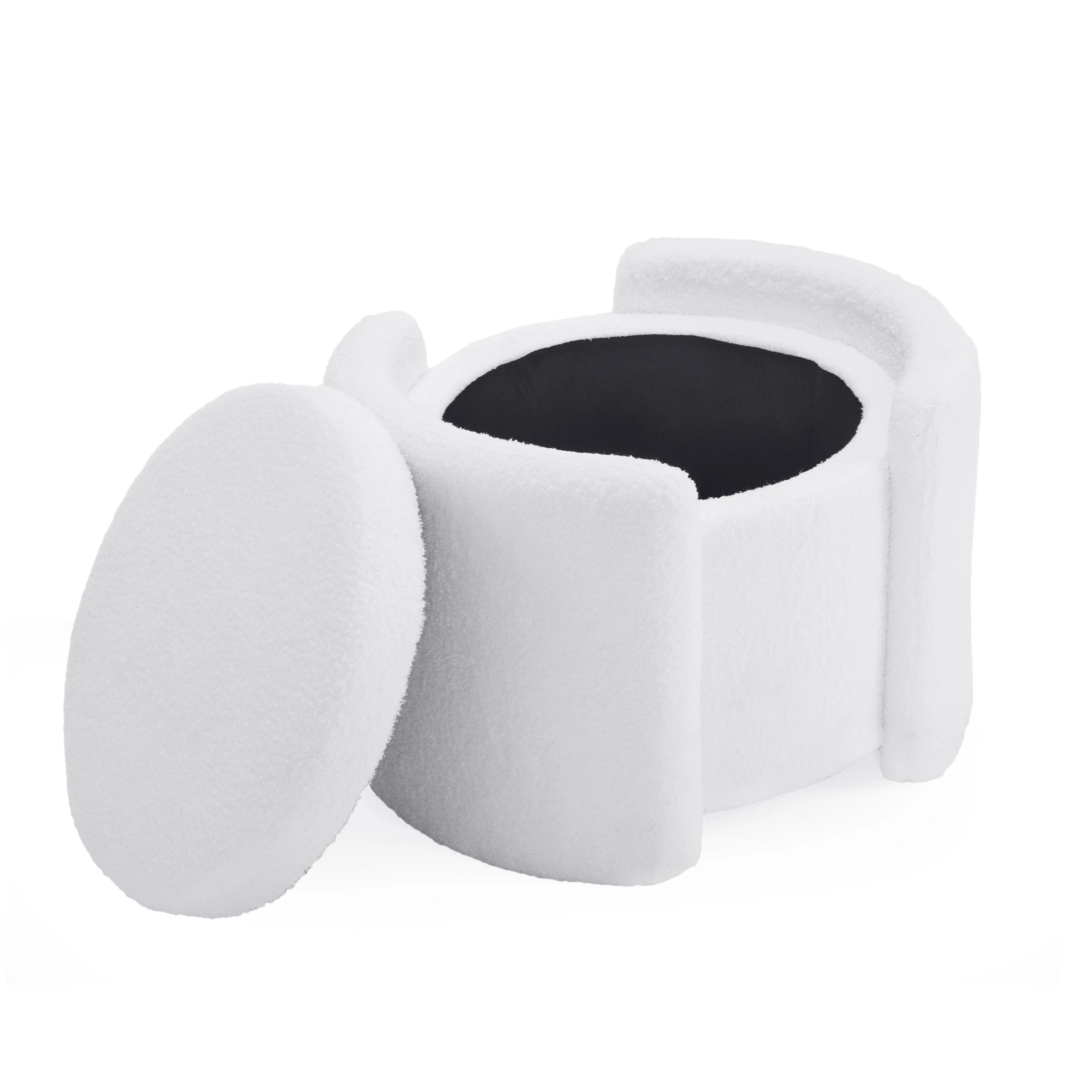 Cozy Boucle Storage Ottoman - Image 16