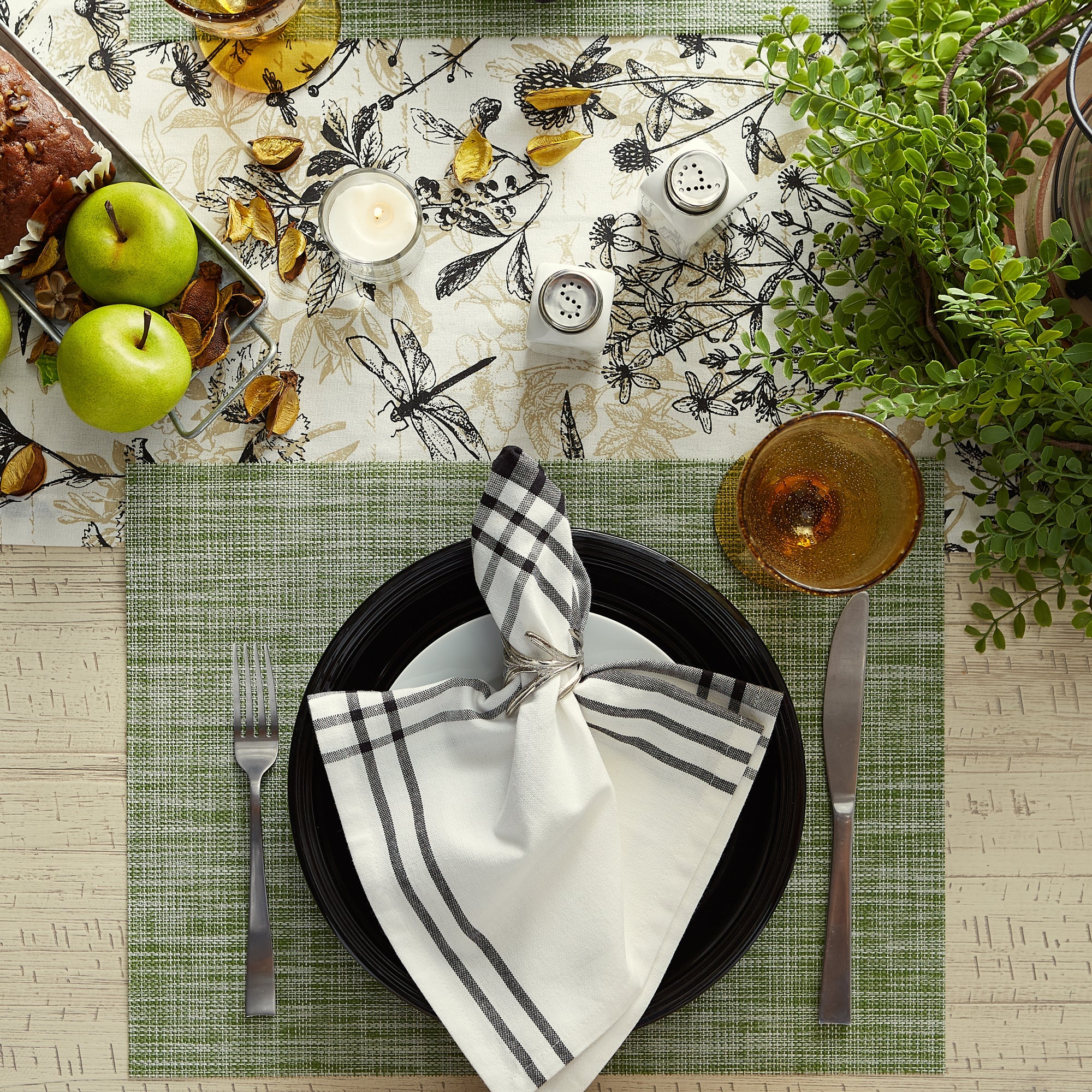 Crosshatched 13X18" Tweed Woven Vinyl And Pvc Coated Polyester Placemat Set Of 6 - Image 7