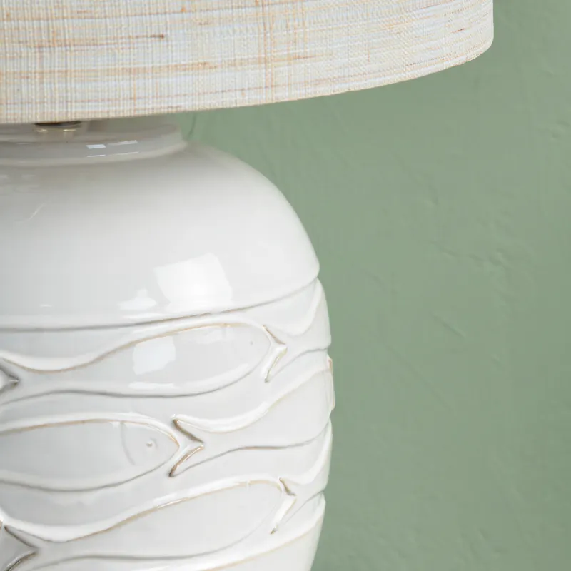 Ceramic Raised Fish Base Table Lamp - Image 2