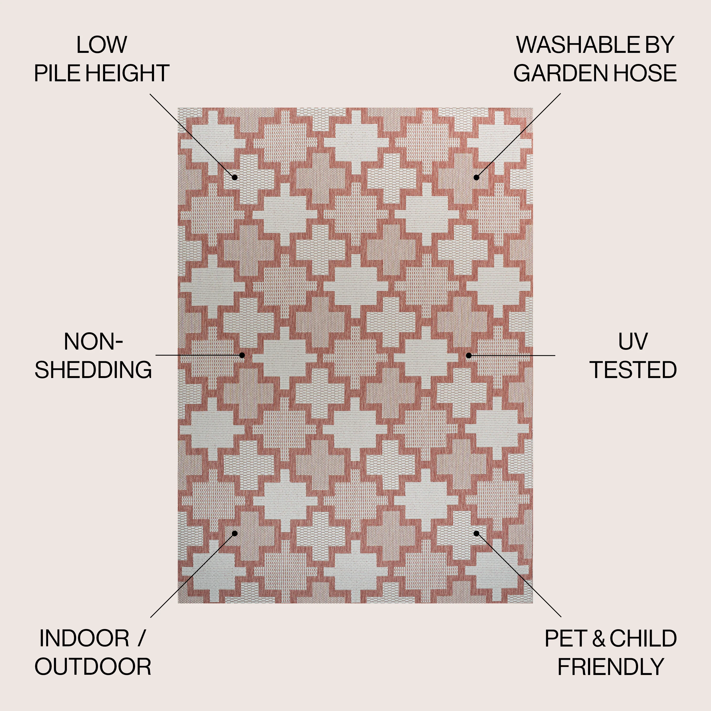 Cyrus Modern Geometric Tile Pattern Indoor/Outdoor Runner Rug - Image 21