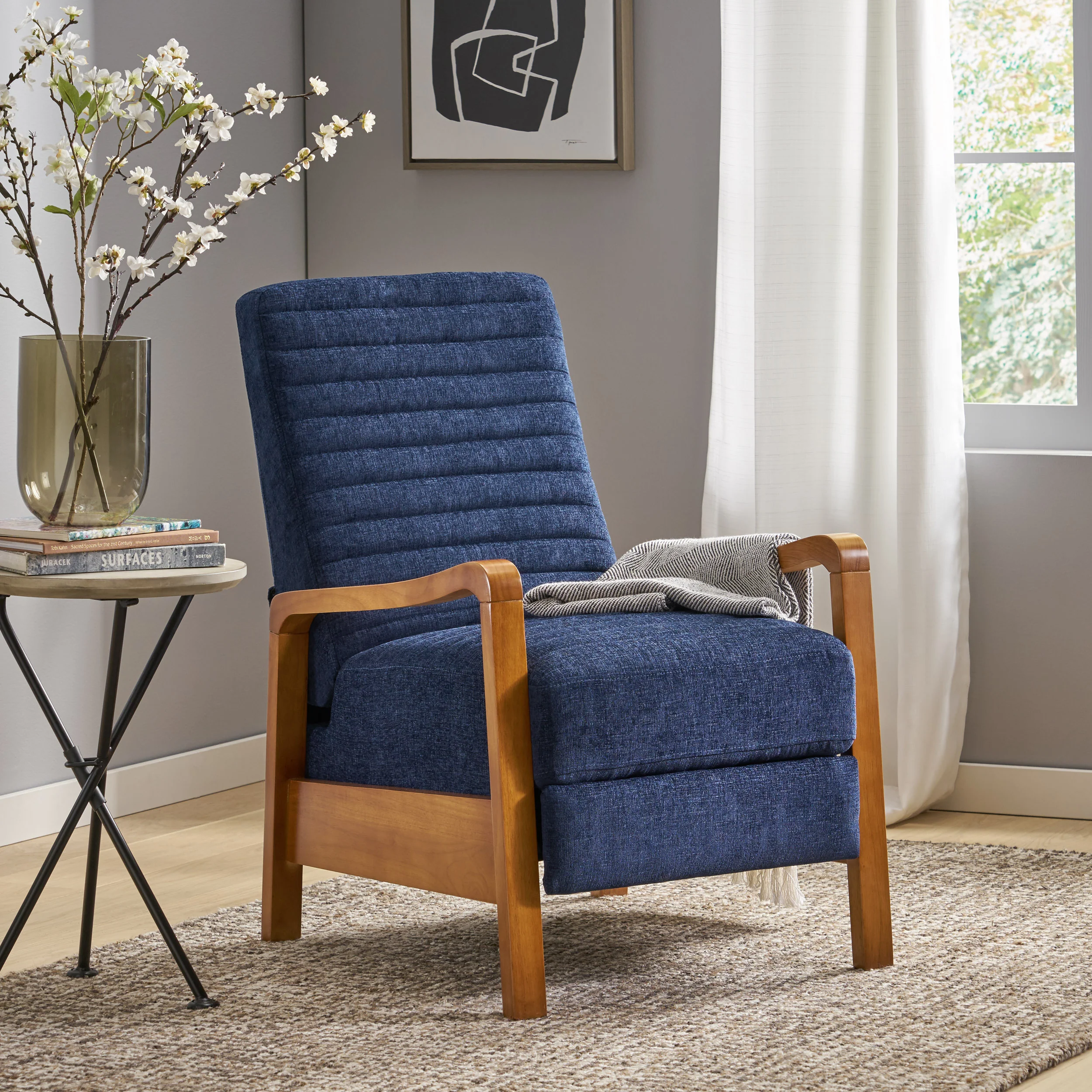 Mid-Century Modern Manual Club Recliner - Image 43